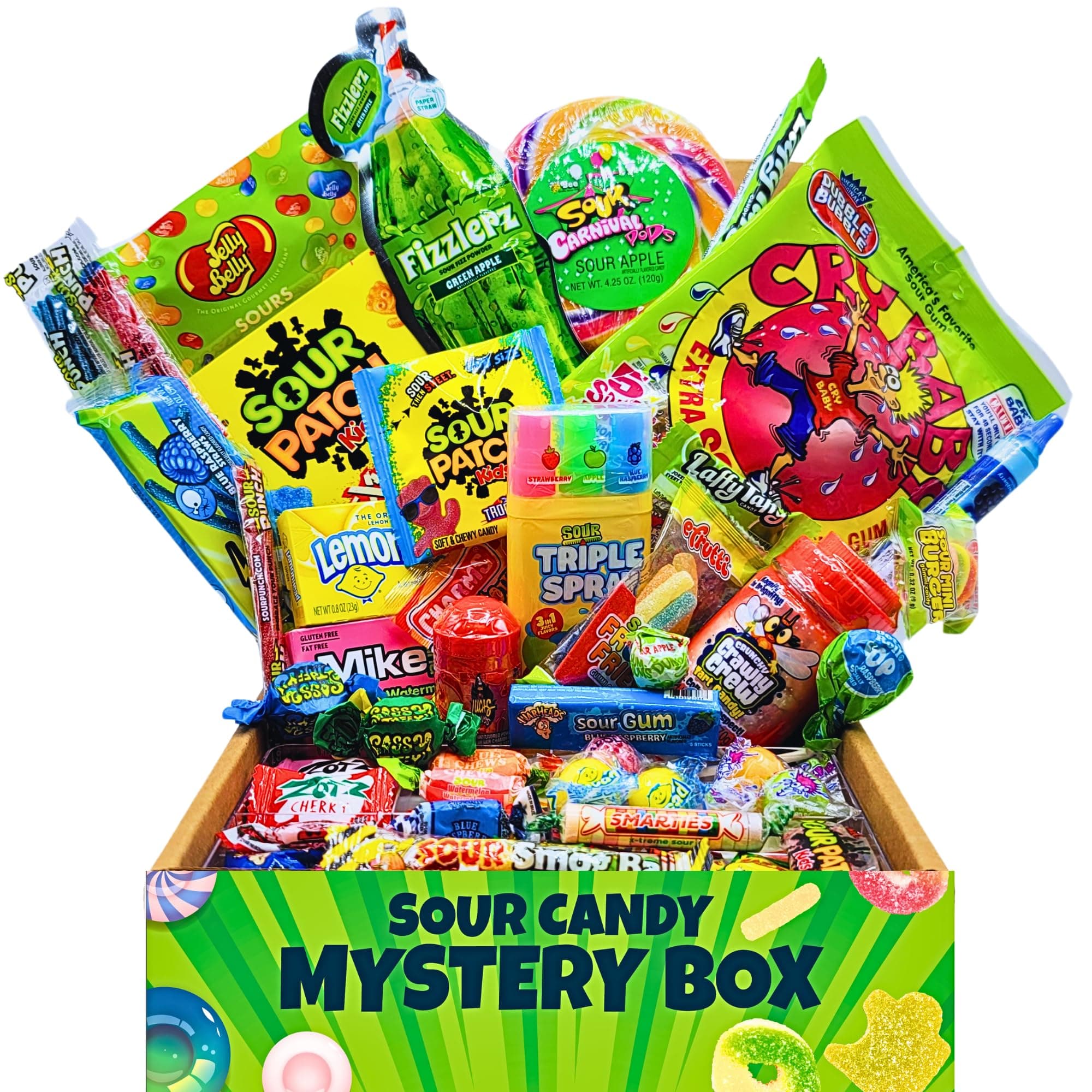 Snack Hut Sour Candy Variety Pack Assorted Candy Box - Sour Candy Gift Box - Super Sour Candy - Bulk Sour Candy Assortment - Fun Care Package for Kids, Teens, Adults, or Movie Night