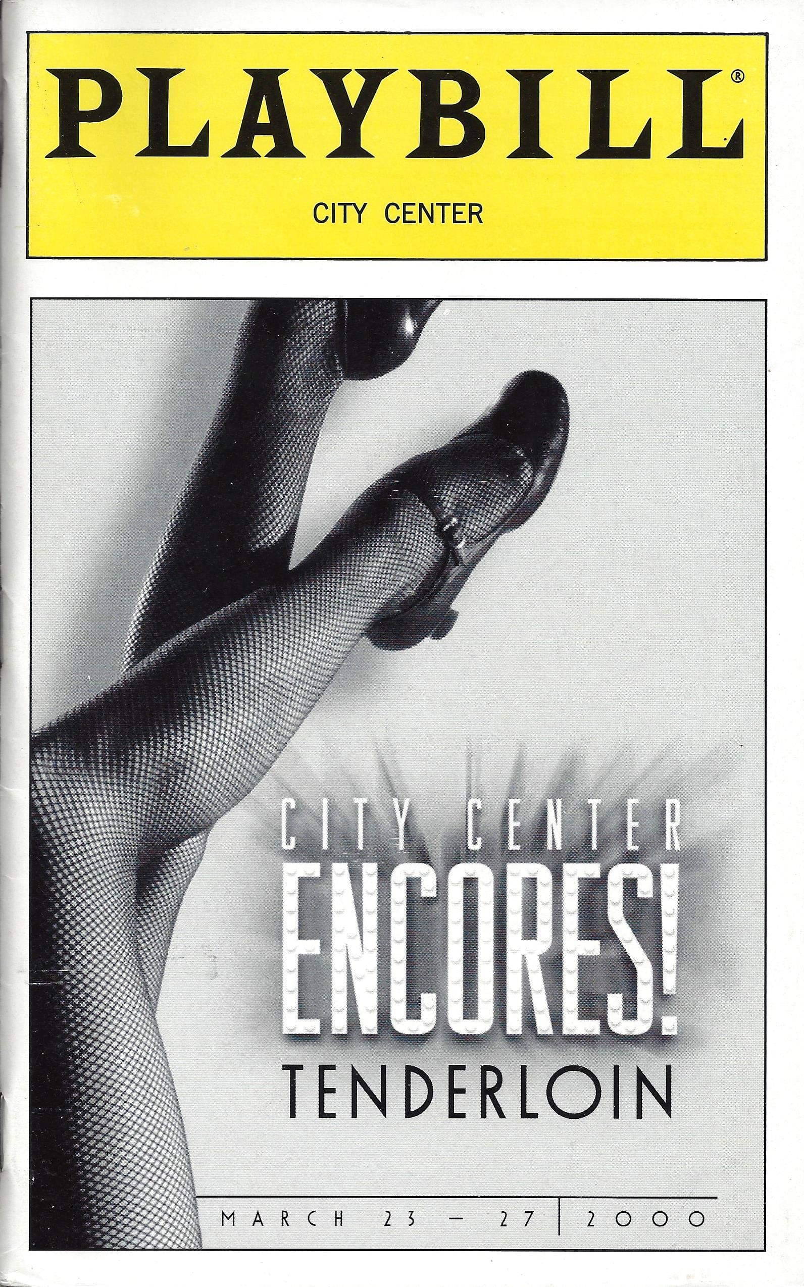 Patrick Wilson"TENDERLOIN" David Ogden Stiers/Debbie Gravitte/Bock and Harnick 2000 City Center Encores Playbill