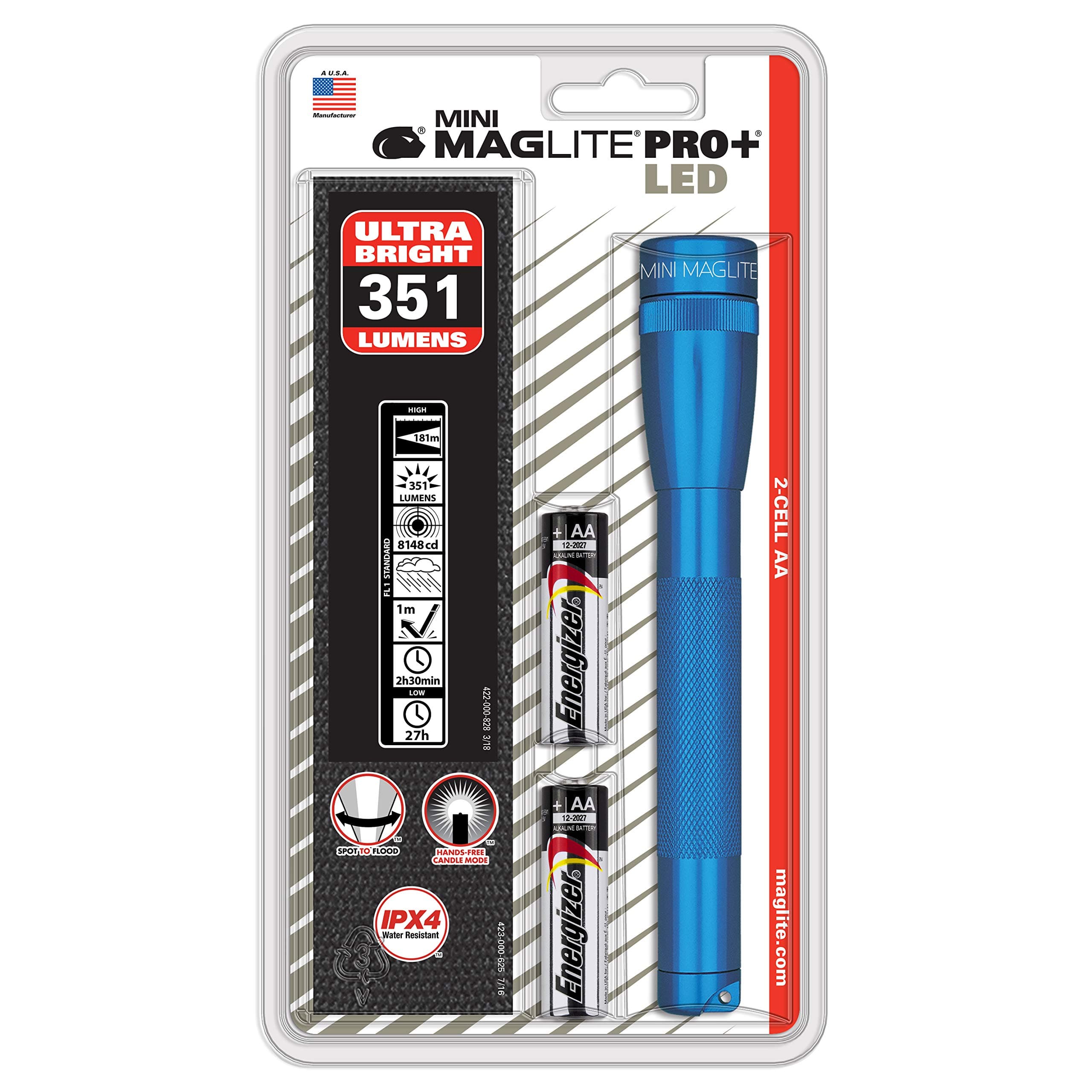 Mag Instrument Mini Maglite LED 2 Cell AA Pro+, Blue