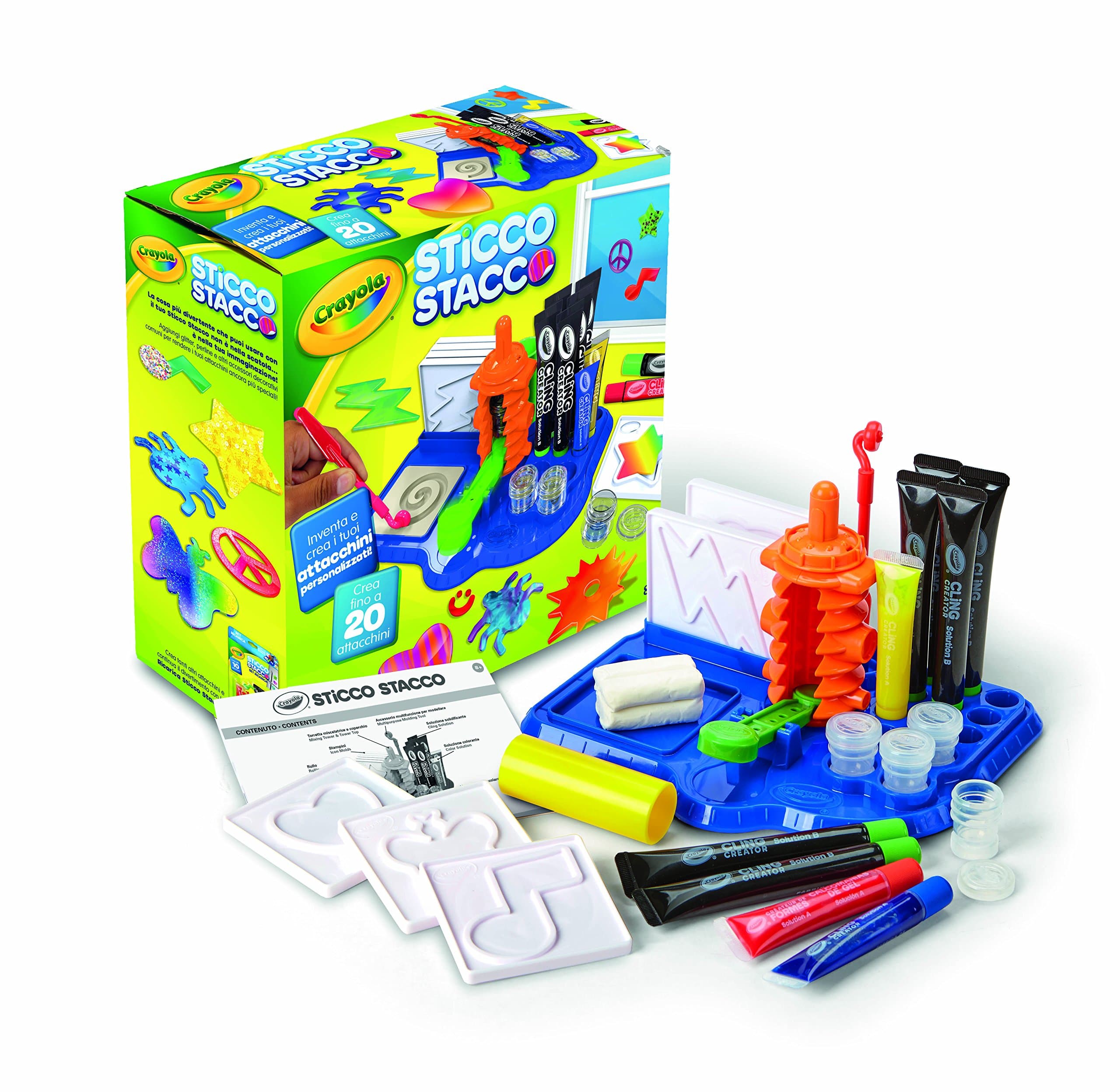 Crayola, Cling Creator, Art Activity, Make up to 20 Customized Clings, Easy Color Mixing, Sticks on Windows, Mirrors and Flat Surfaces