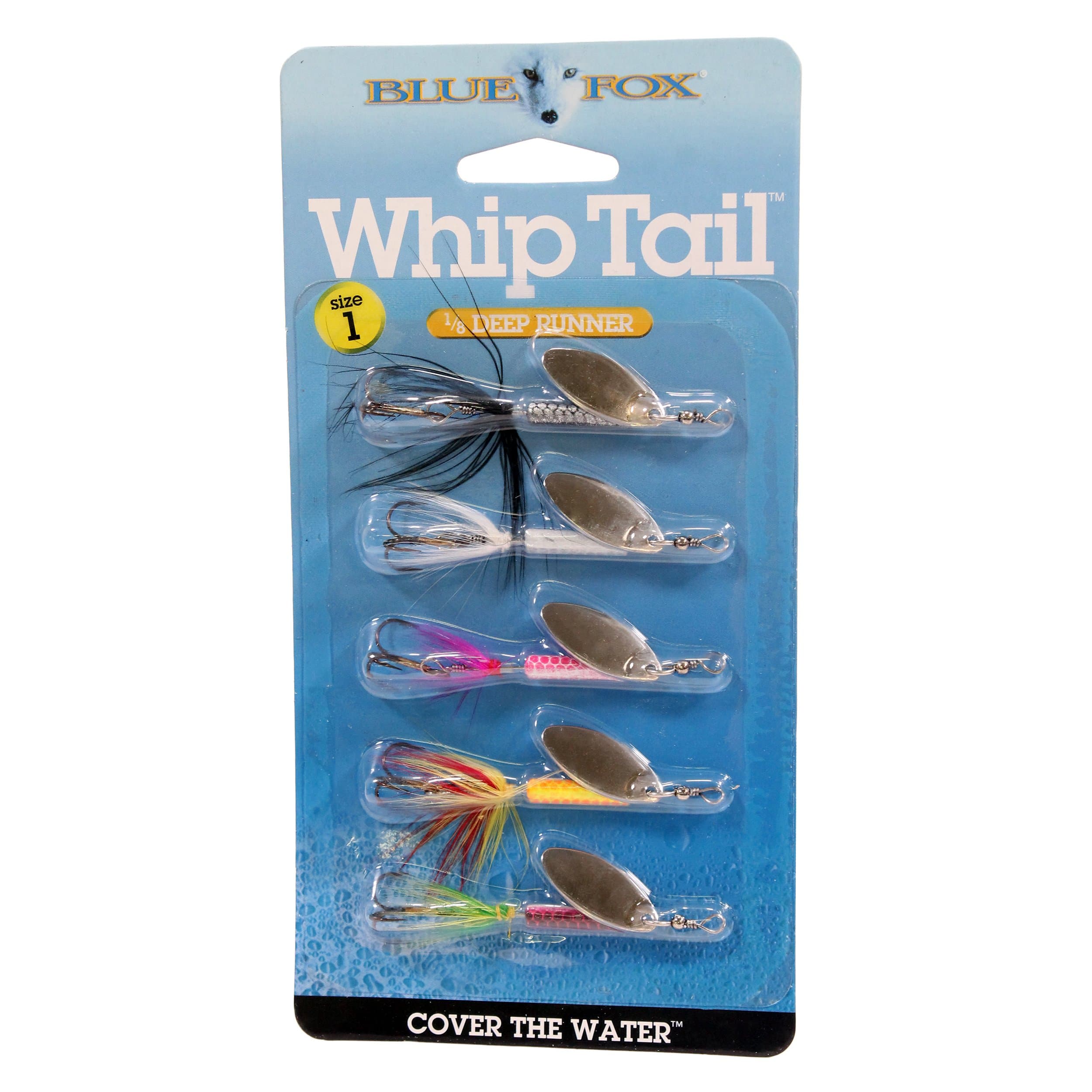 BFWT1K5 Whiptail Kit, 1 Blade, 1/8 oz, Assorted, 5pk