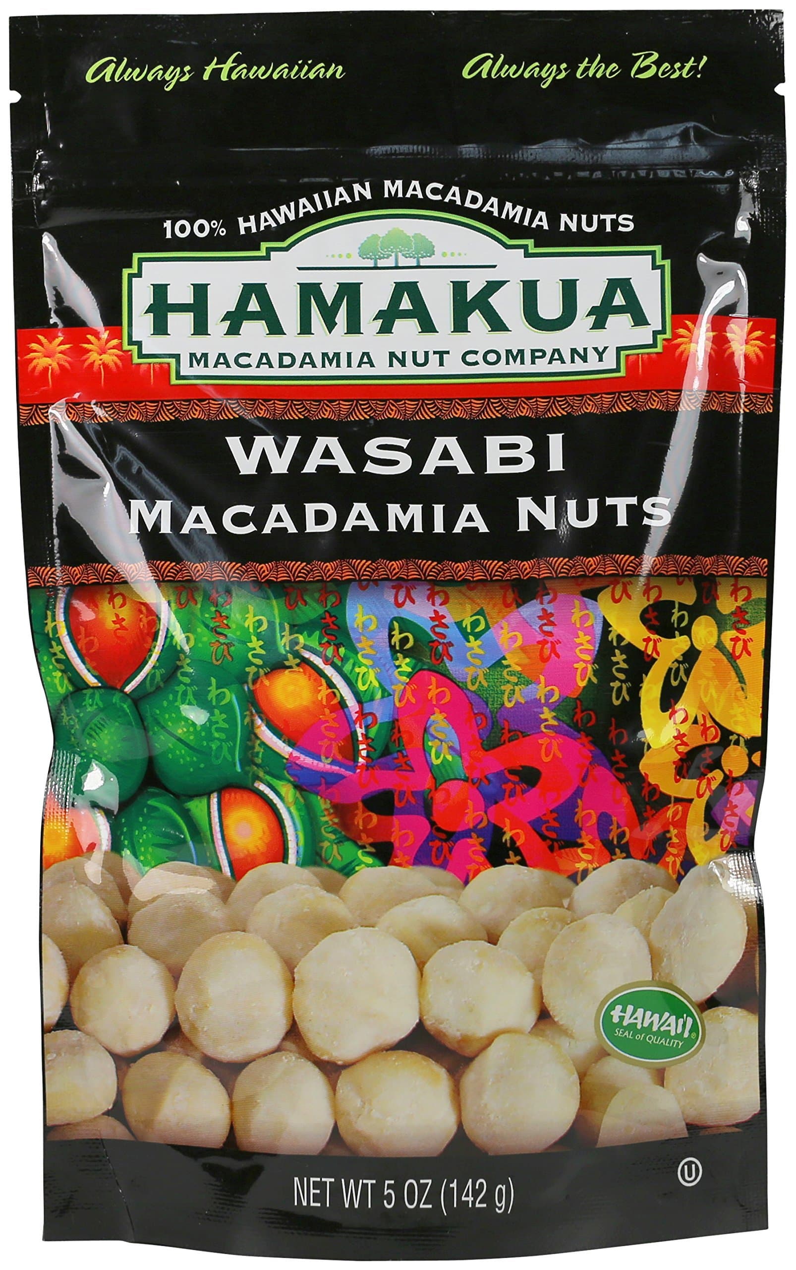 Hamakua Macadamia Nuts, Wasabi, 5 Ounce