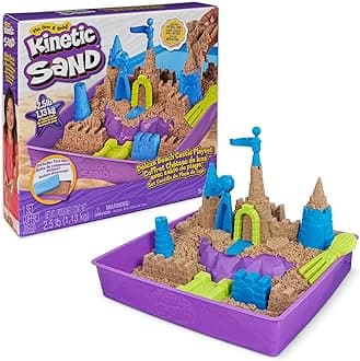 Deluxe Beach Castle Playset with 2.5lbs of Beach Sand, Includes Molds and Tools, Sensory Toys for Kids Ages 5+