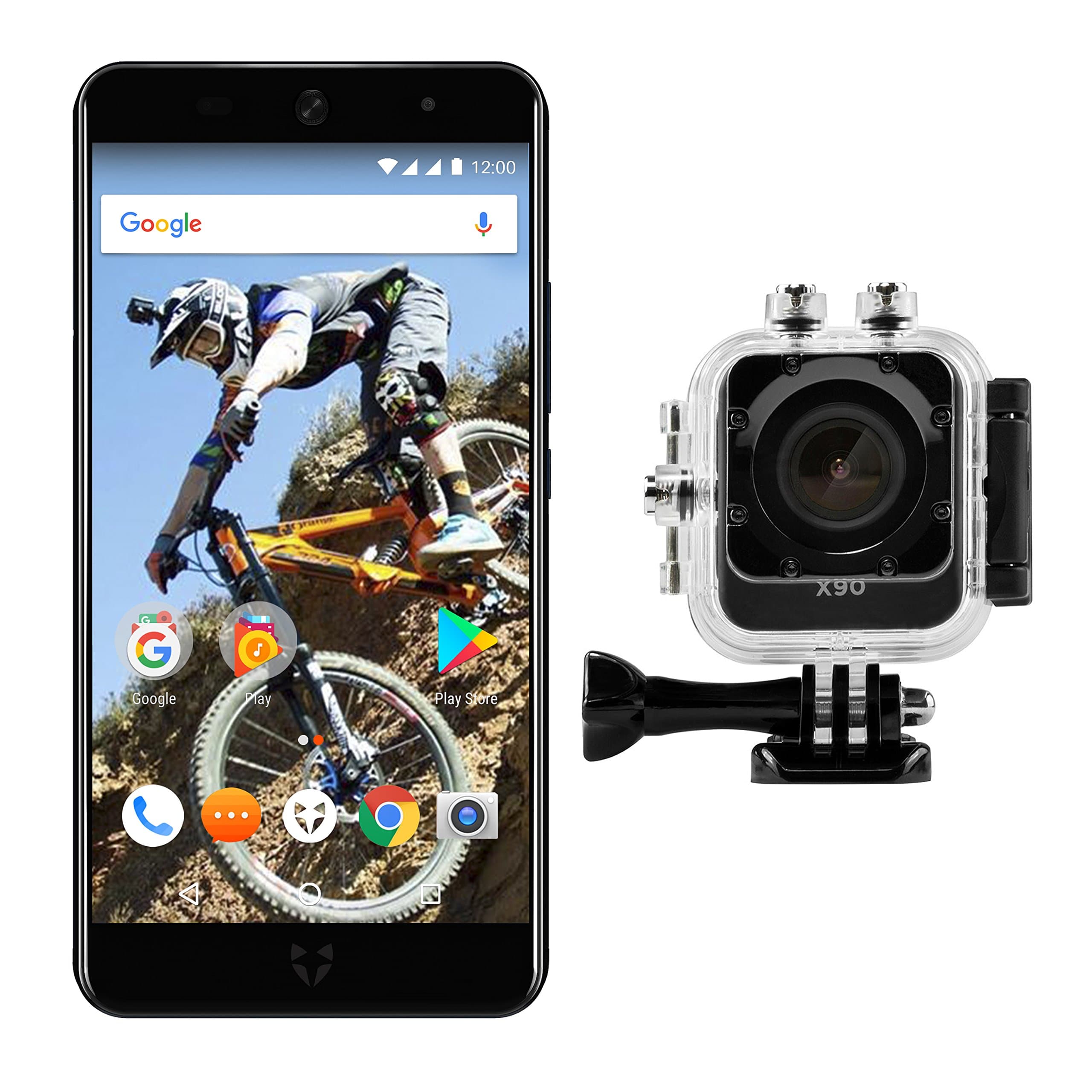 Wileyfox Swift 2 Plus Midnight - 32GB + 3GB RAM, Dual SIM, 4G, SIM-Free Smartphone with FREE Kaiser Baas X90 Action Camera