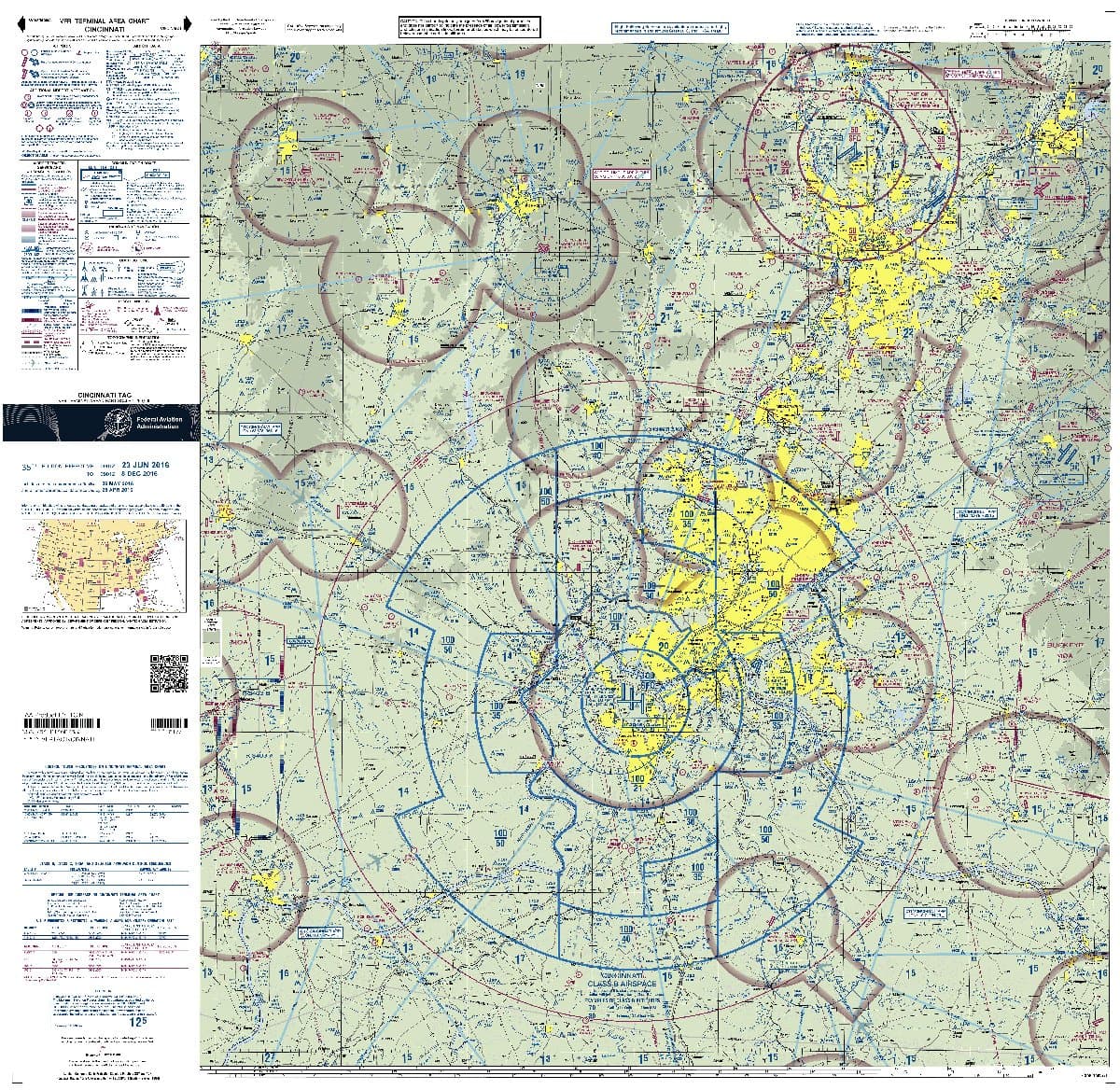 FAA Chart: VFR TAC CINCINNATI TCIN (Current Edition)