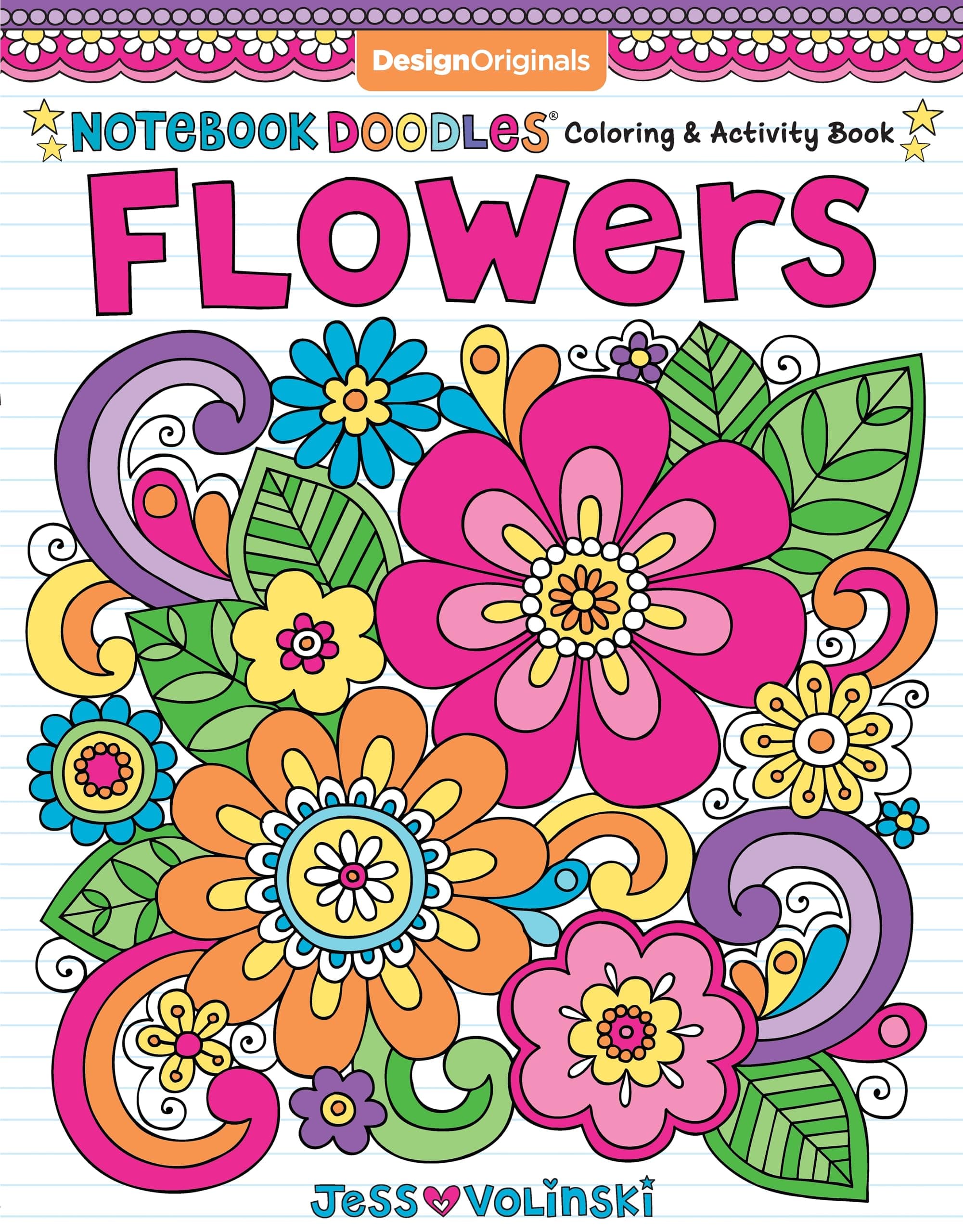 Notebook Doodles Flowers: Coloring & Activity Book