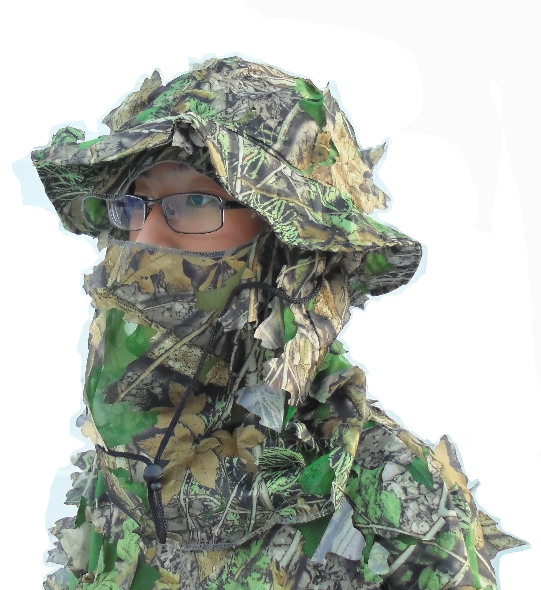 shop1234net 3-D Leafy Suit, Spring Color Camo, Mesh Layer Inside, Sizes S to XXXL