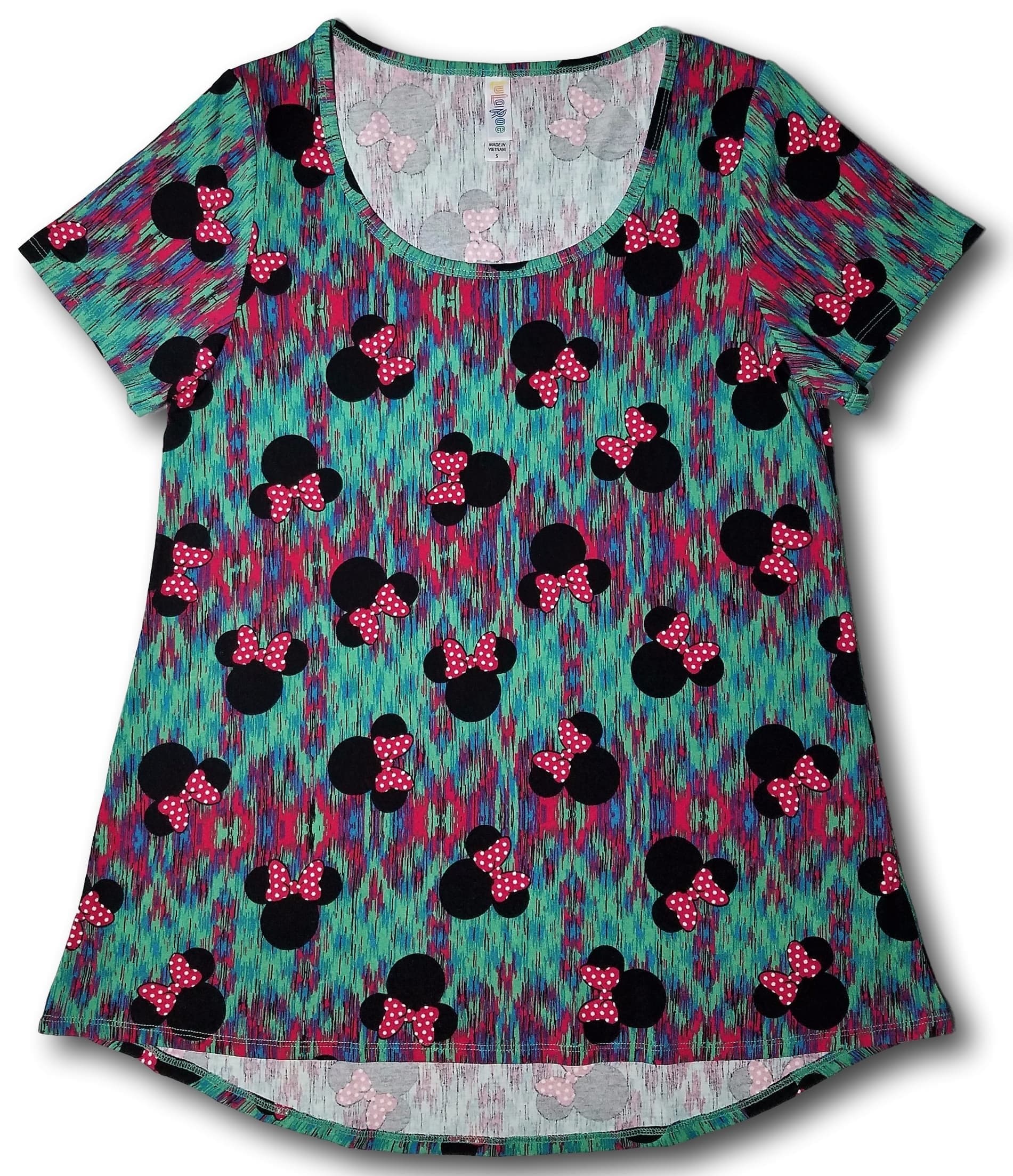 Disney Collection LuLaRoe Classic T Minnie Mouse Multicolor Pattern - Small