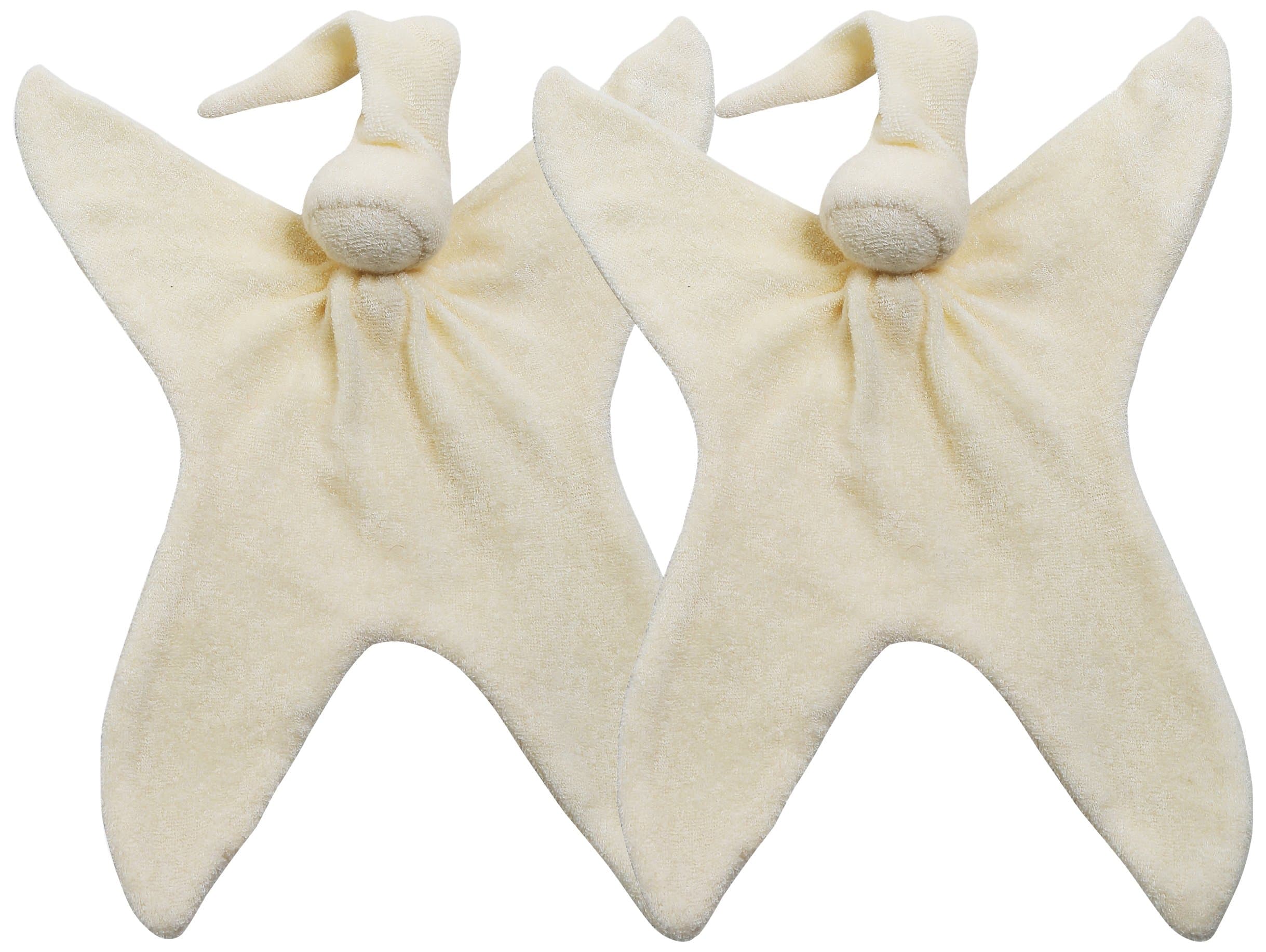 CuskiMiniboo 2 Pack, Prem Baby Comforter, as used within NHS (Cream)