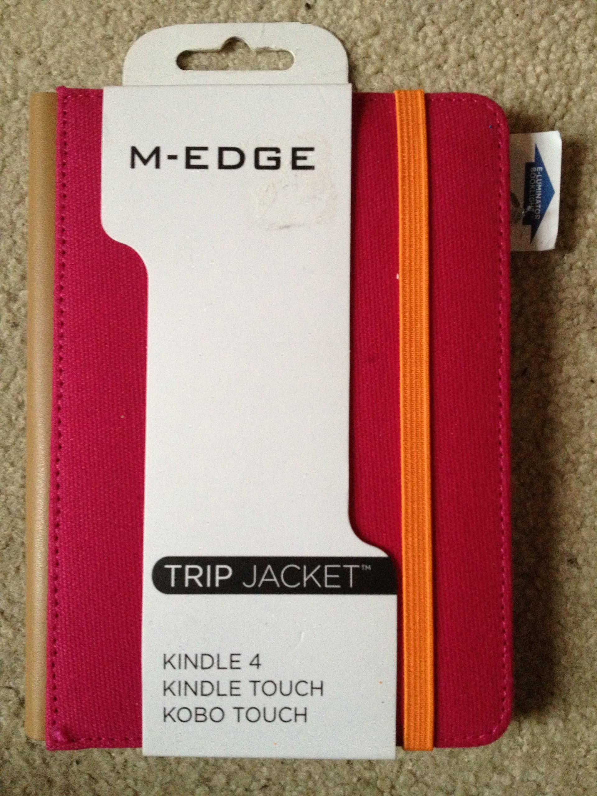 M-Edge Kindle 4/Kindle Touch/Kobo Touch eReader Cover - Red - Water Resistant - E-luminator Slot - Protecting and Enhancing Functionality