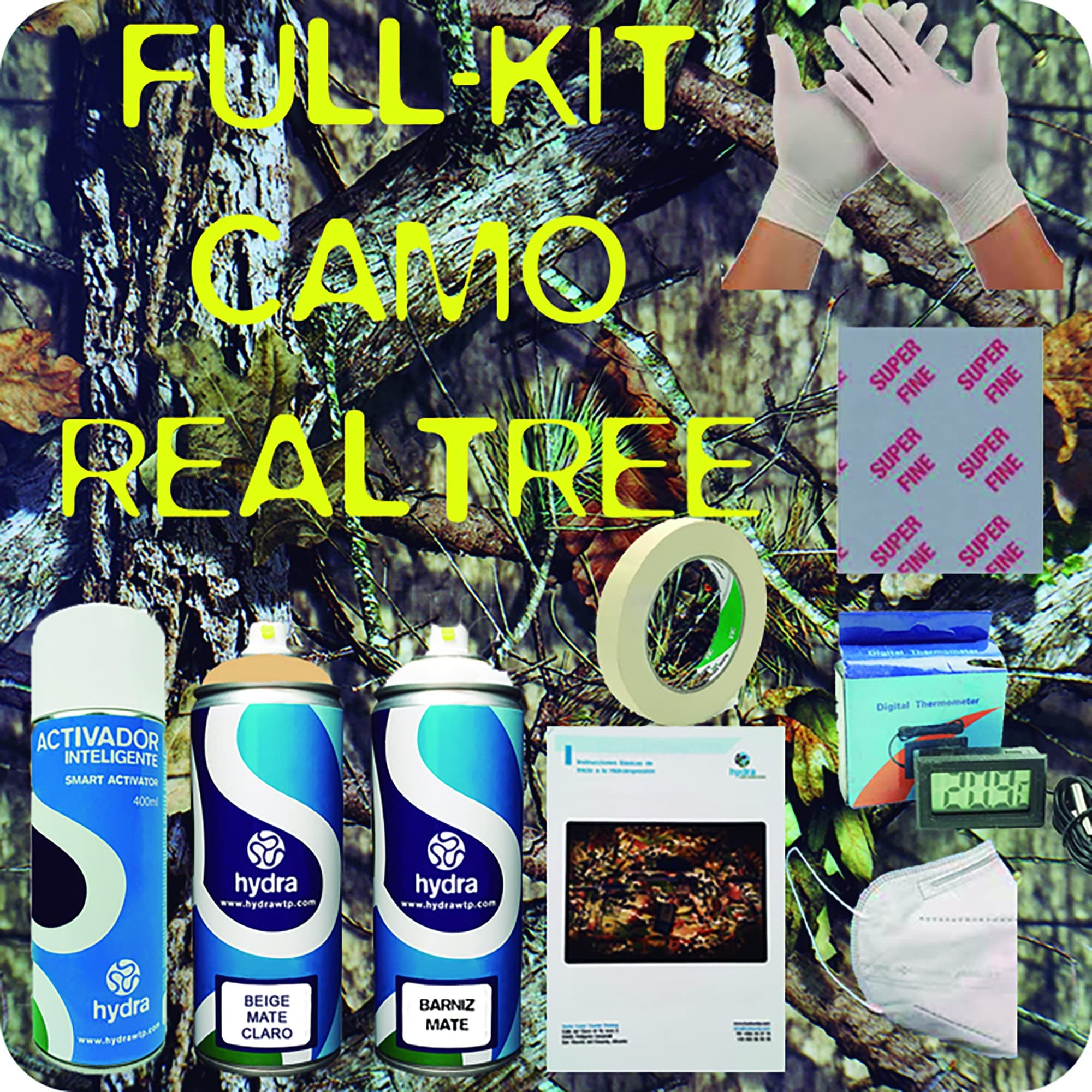 Complete Hydro Dipping KIT CAMO Camouflage HCA-152 Hydrographic Activator Water Transfer Printing Hydrographics Film Hydrodipping