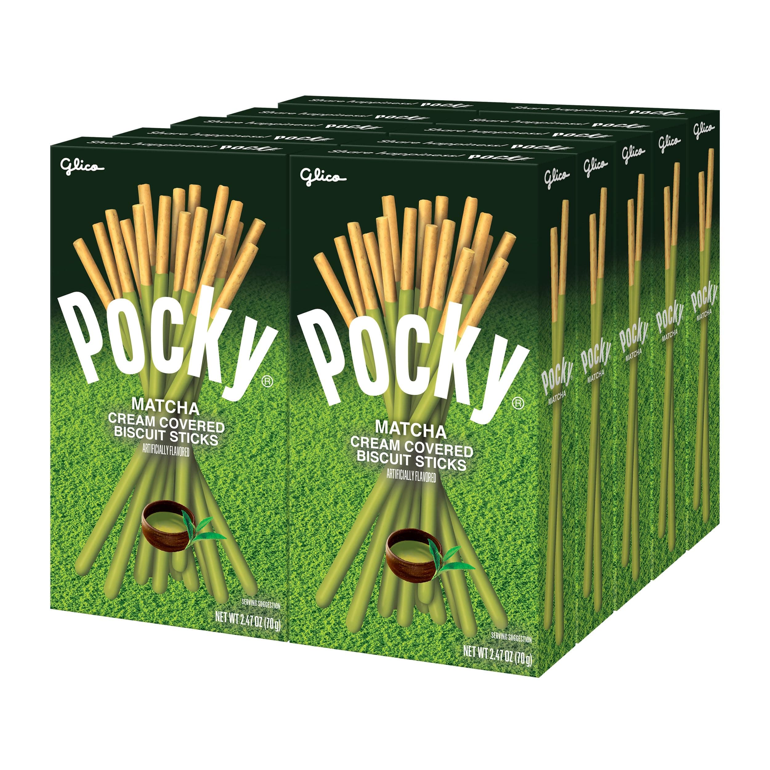 Biscuit Stick, Matcha Green Tea, 2.47 Ounce (Pack of 10)