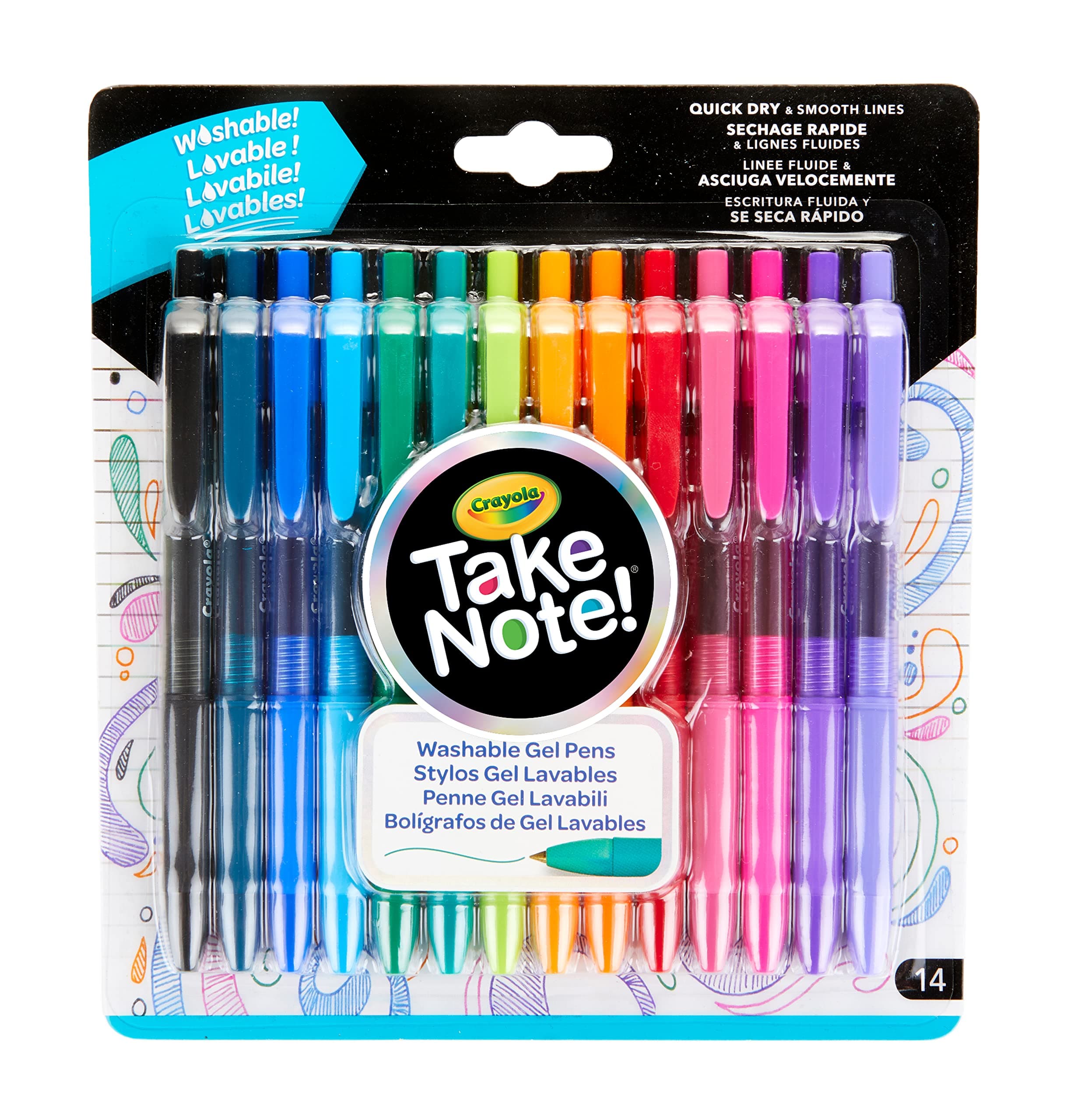 Take Note! Washable Gel Pens 14 Ct