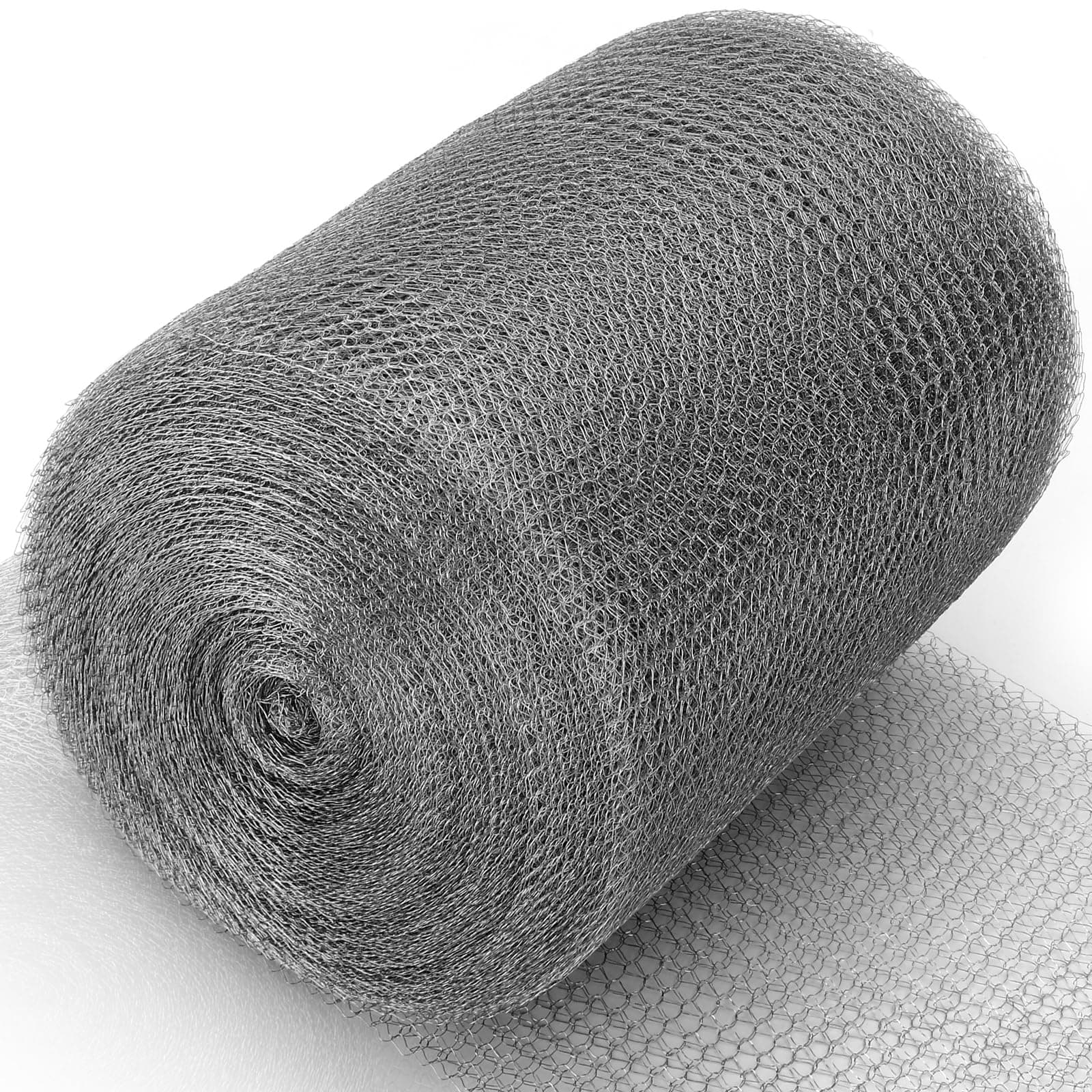 Valchoose Upgraded 4.5” X 50 Ft Wire Mesh Hole Fill Fabric, Stainless Steel Mesh Gap Blocker Easy to Work with, Flexible Stretchy Hardware Cloth Fill Fabric DIY Kit, Perfect Hole Filler