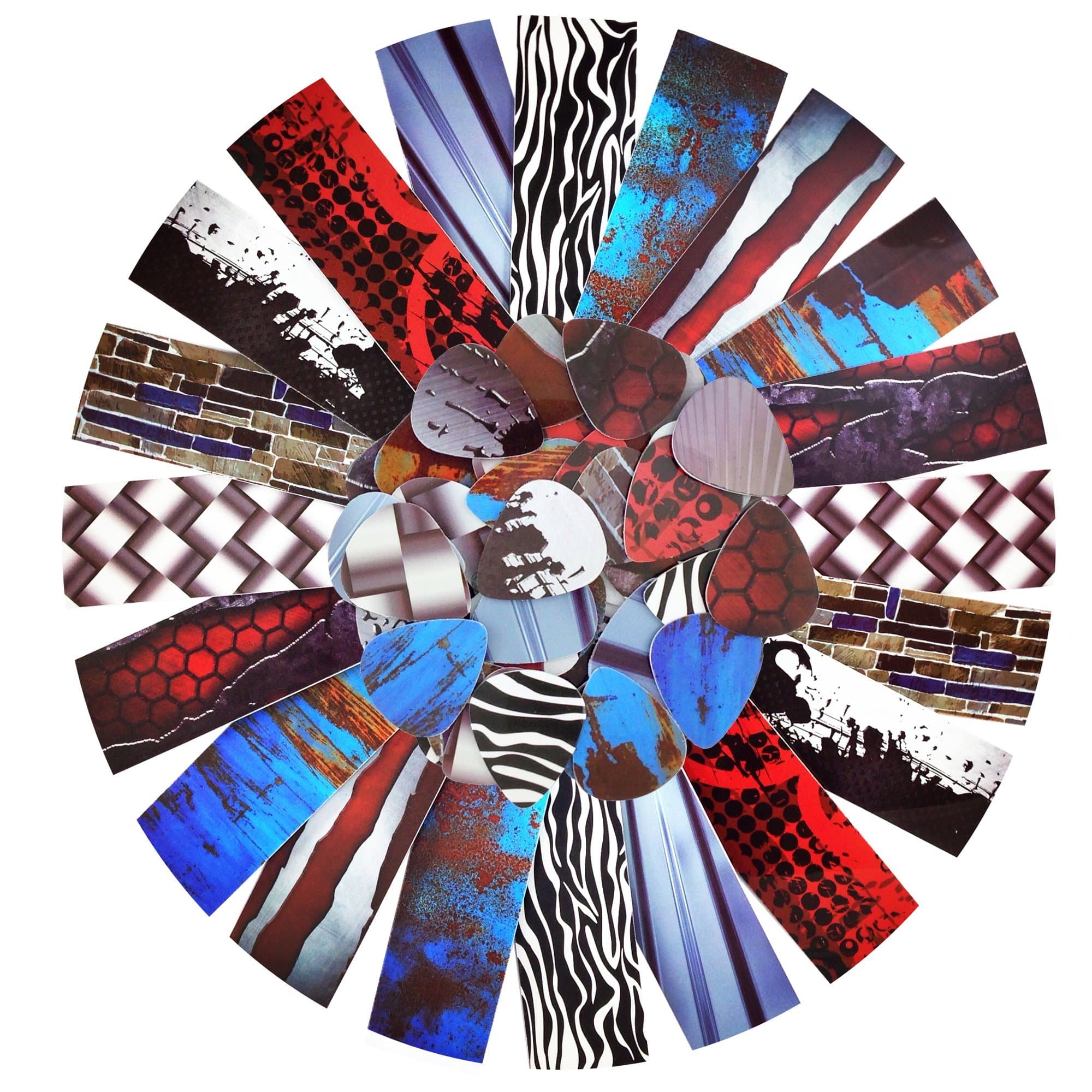 Pick-a-Palooza Custom Strip Pack for Guitar Pick Maker - Wide Variety of Strips for Crafting Picks with Any Pick Punch - Grunge