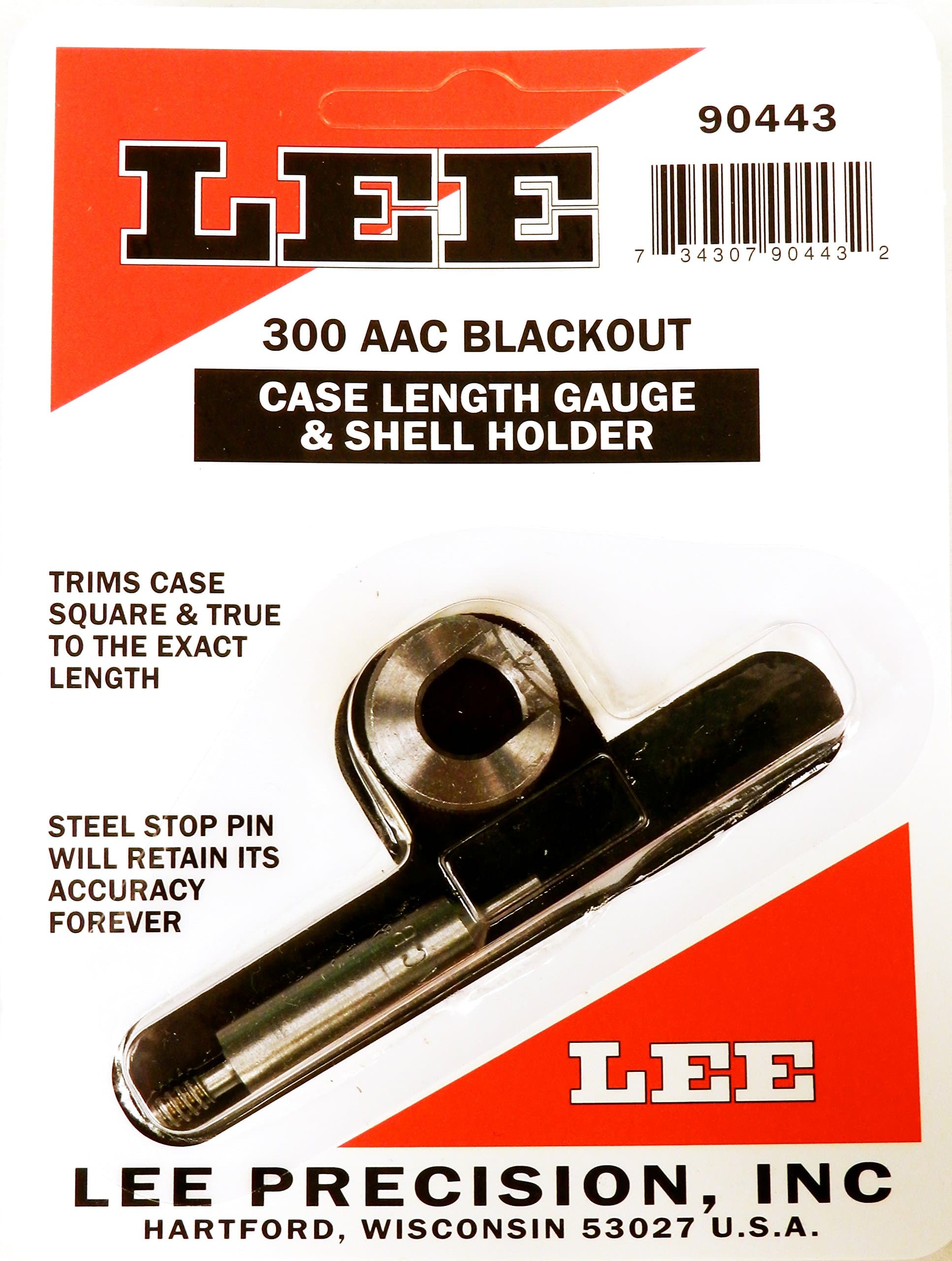 Lee Precision Reloading Gauge/Holder 300 AAC Blackout Lee Precision Gauge/Holder 300 AAC Blackout, Silver, Small