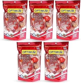 Foodie Puppies Optimum Cichlid Quick Red Small Pellet Fish Food 300gm - (Pack of 5) | Added with Fish Meal & Corn Gluten Meal | Fish Food for All Aquarium Fish with Free Key Ring