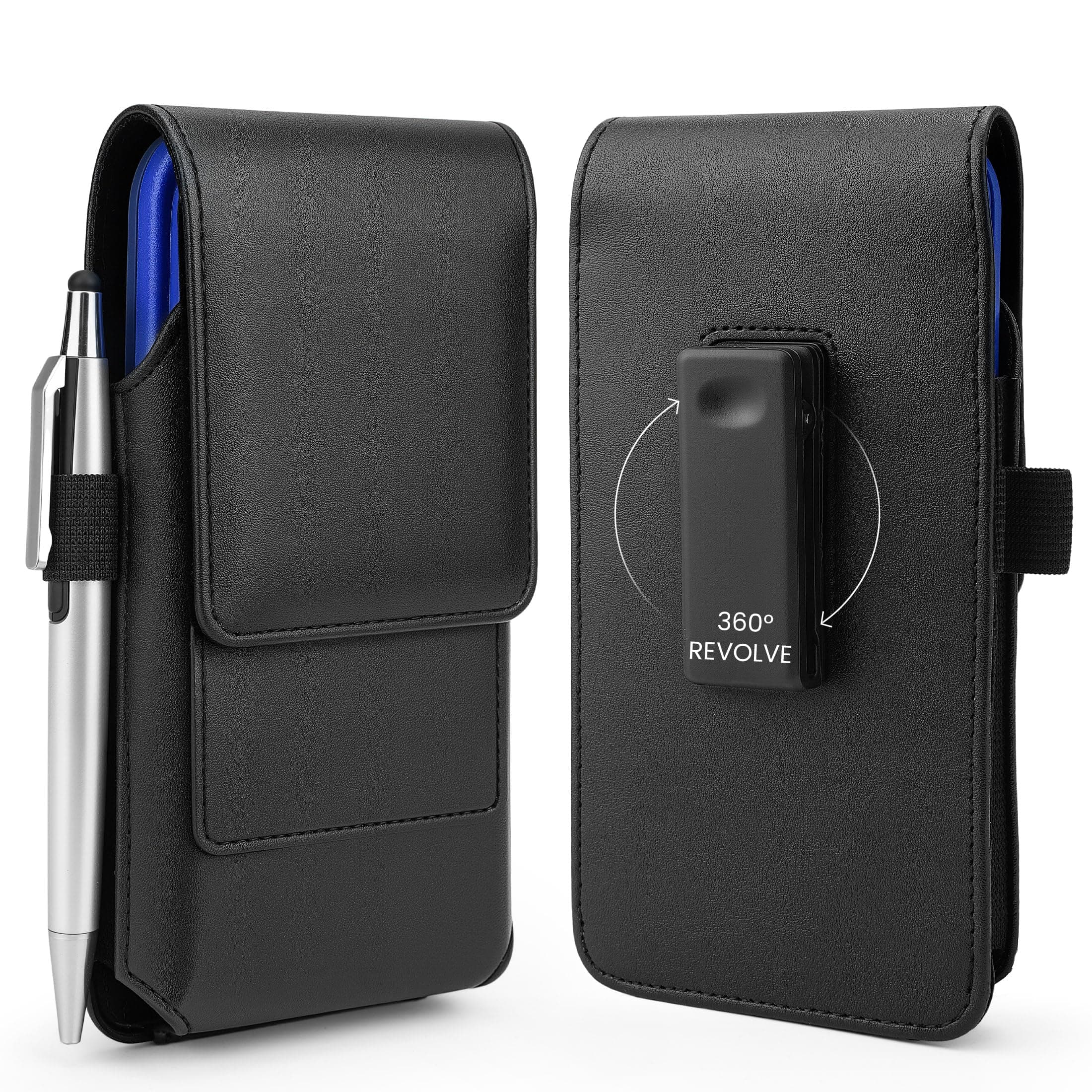 BECPLT Phone Holster for iPhone 15 Pro Max 15 Plus 14 Pro Max 13 Pro Max 12 Pro Max 11 Pro Max Leather Belt Case 360 Rotating Pouch Case Holster Belt Clip Case for iPhone Xs Max 8 Plus 7 Plus 6s+ 6+