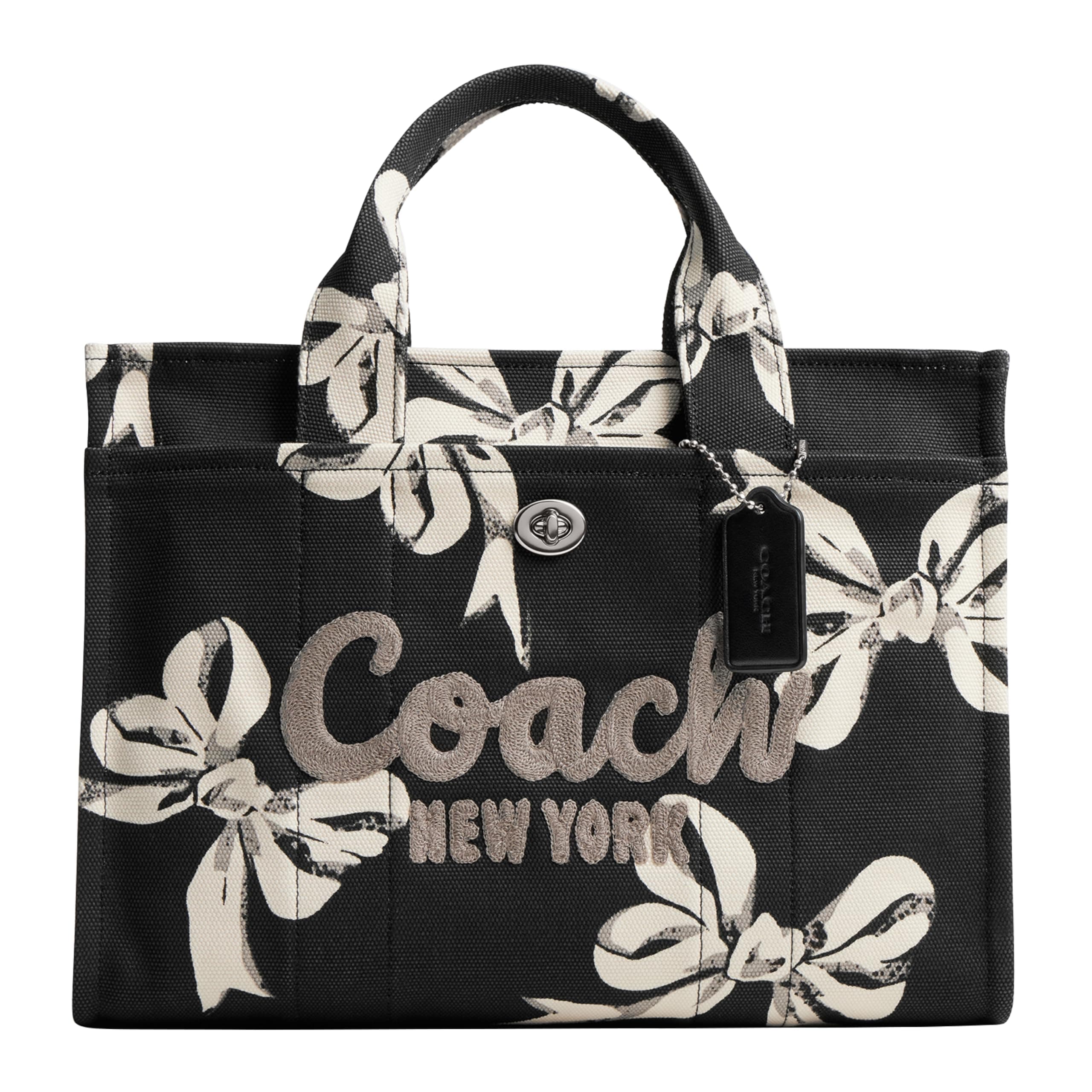Coach Cargo Tote Bag with Bow Print