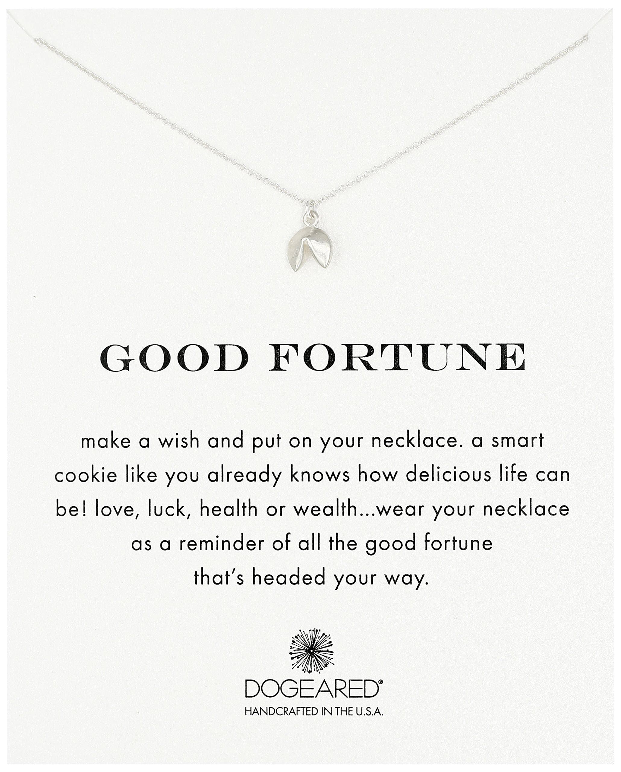 Dogeared Good Fortune Reminder Chain Necklace