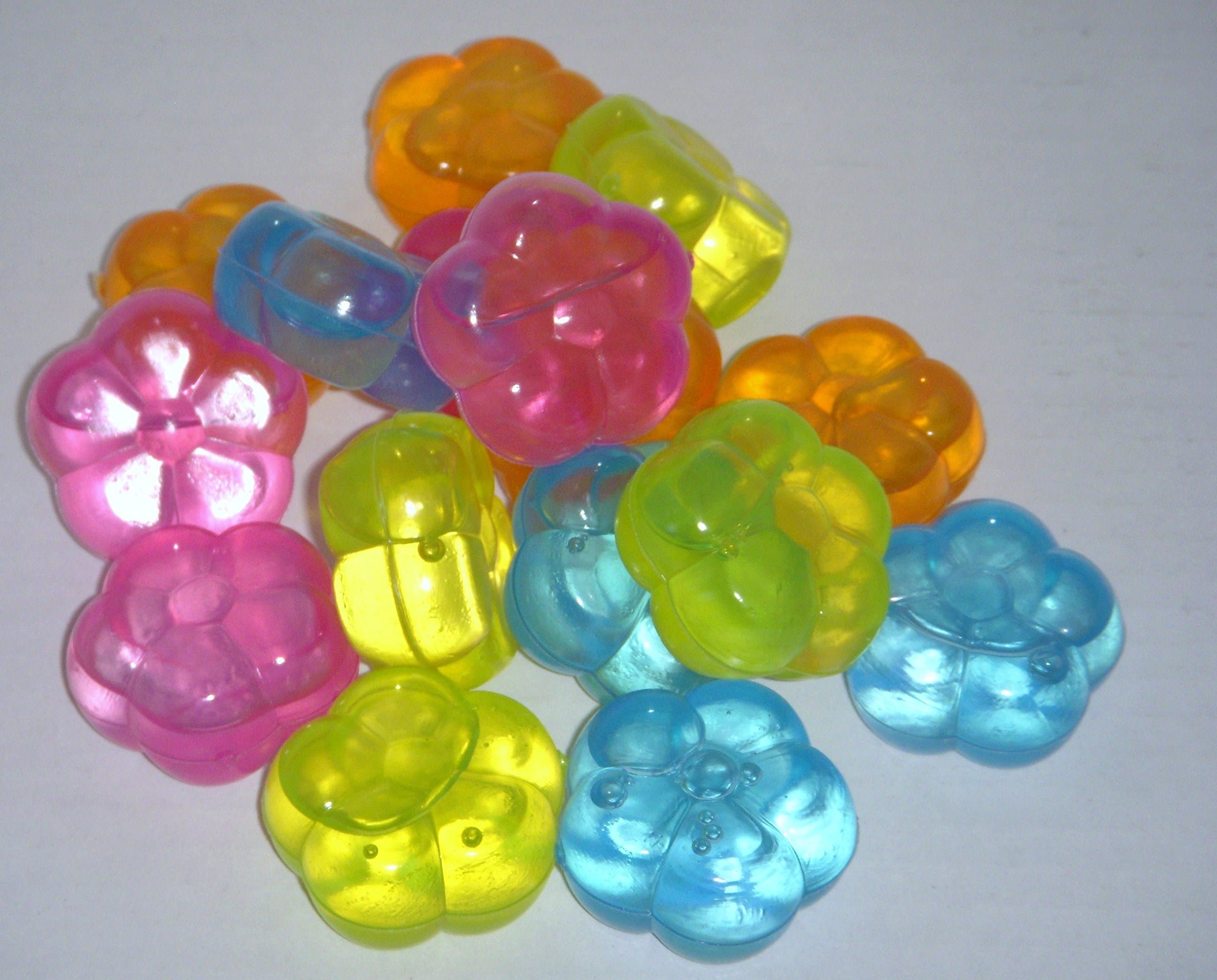 Flower Shaped Reusable Plastic Ice Cubes COOLERS 16 COUNT
