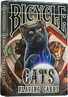 Bicycle Cats Playing Cards Designed by Lisa Parker, Black