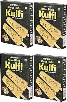 Milkomix Milkshake & Ice Cream Mix Flavored Milk Powder (Kesar Pista Kulfi, Pack Of 4),150 Gm