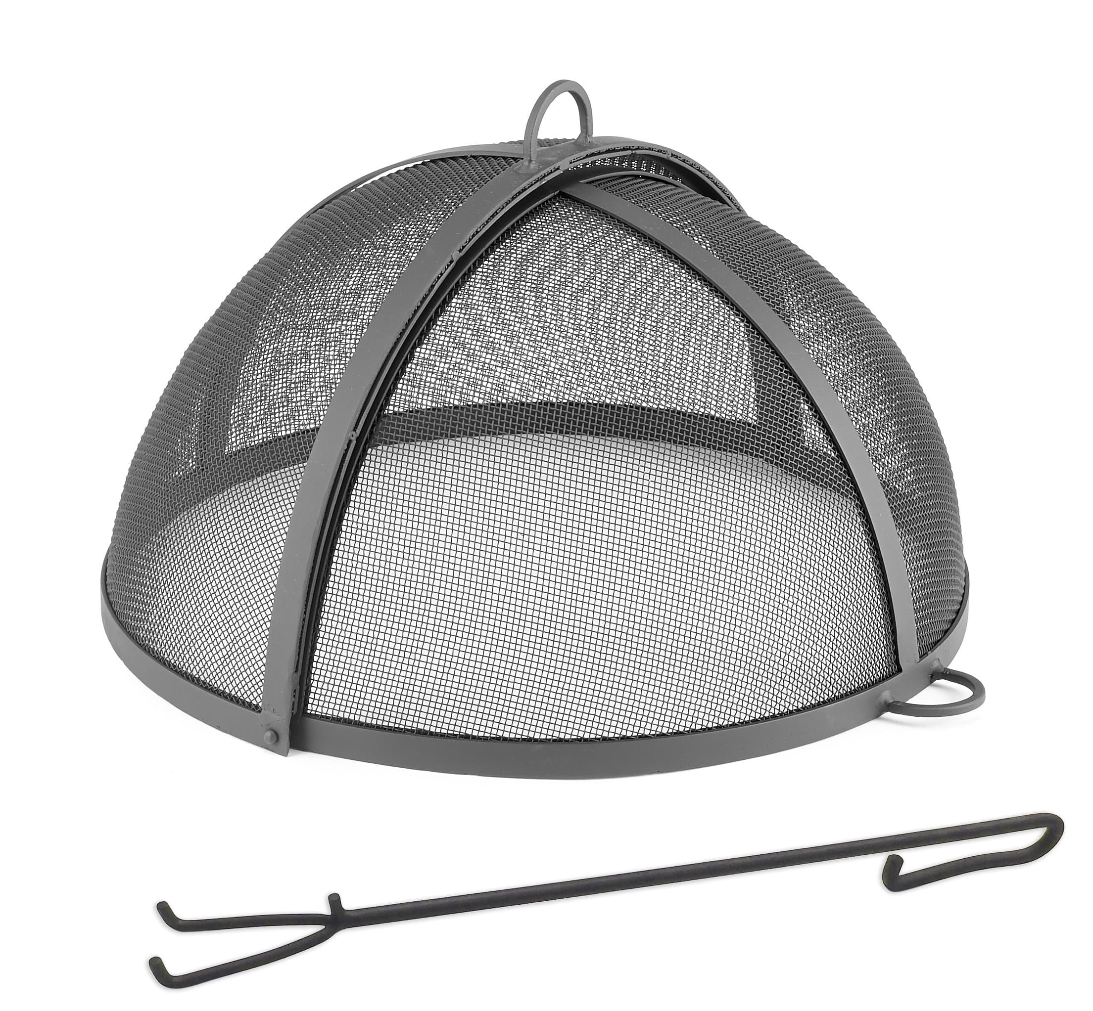 Good Directions 773 Heavy Duty Fire Pit Spark Screen Hinged for Easy Access, 19 Inch, Black
