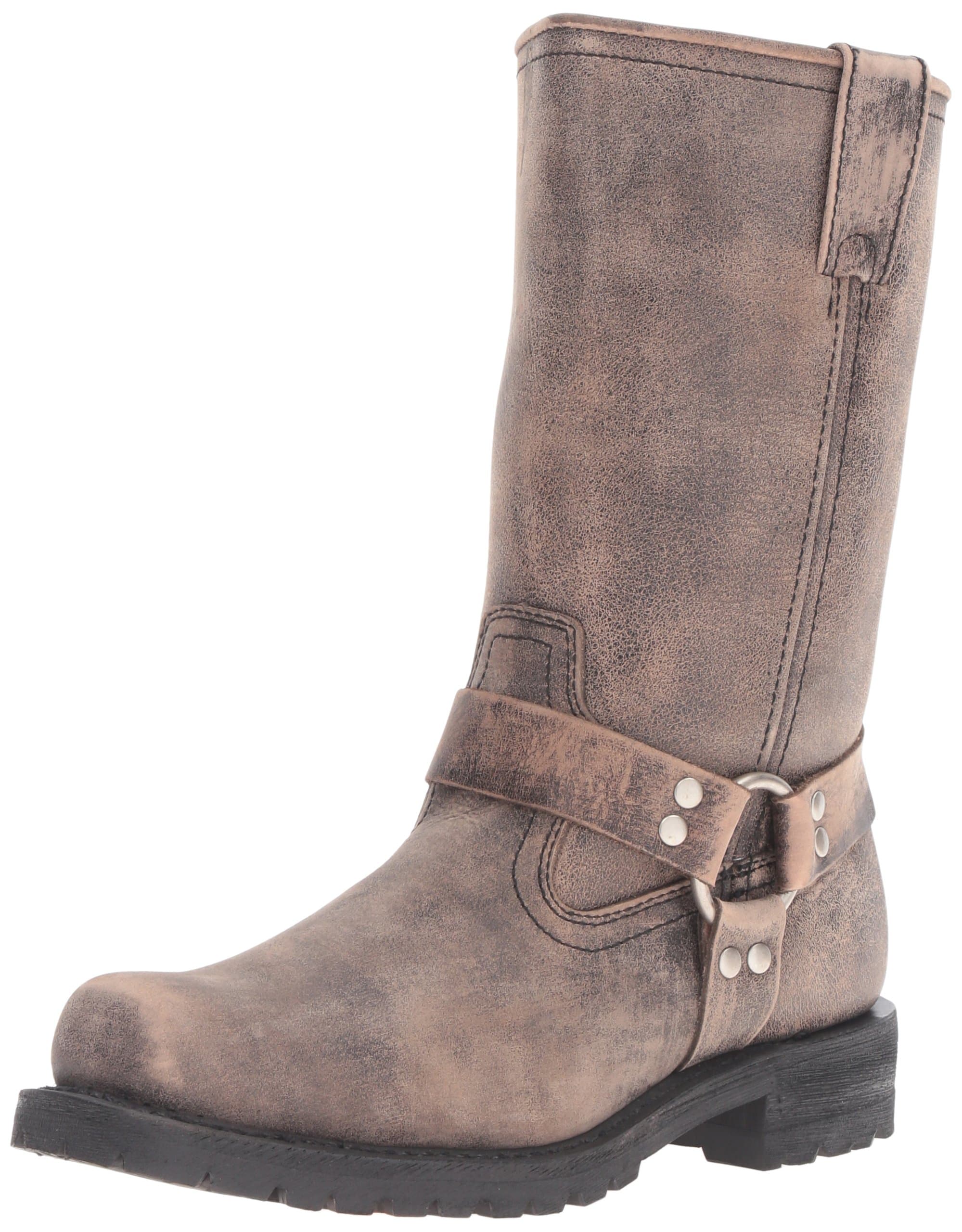 Men's 1442SBR 13" Stonewash Harness Brown Work Boot