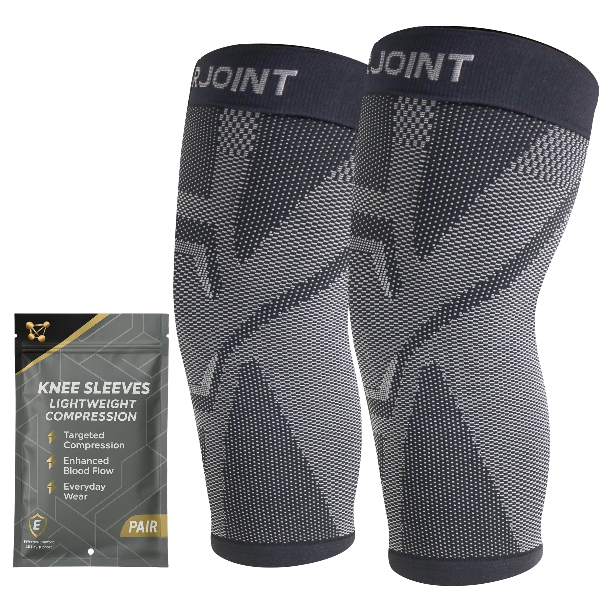 CopperJoint Pull On Knee Brace Women & Men Workout - Copper Infused Knee Sleeves for Men, Elastic Compression Knees Support Braces for Fitness, Volleyball, Basketball, Running, Sports - Large