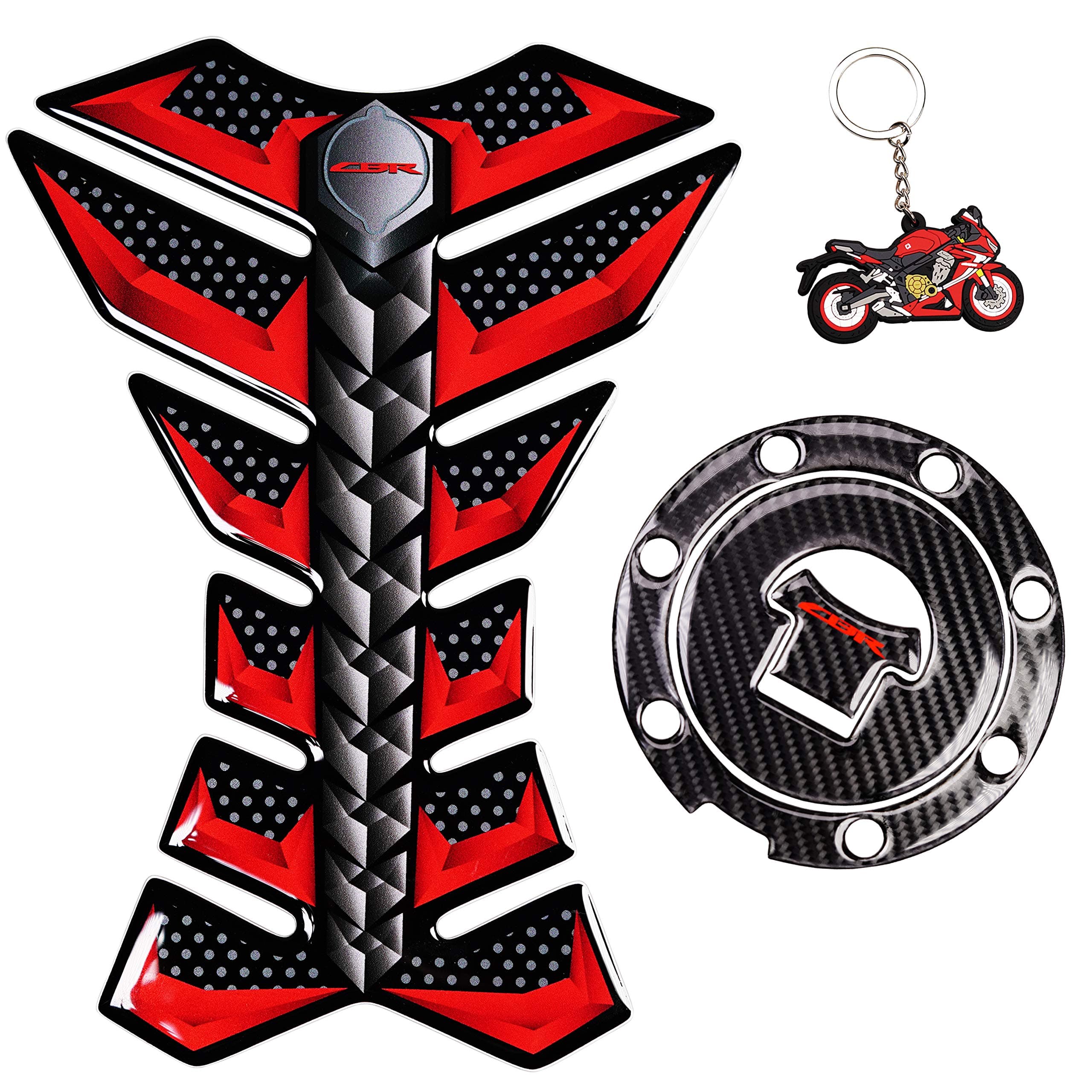 Reflective Sticker, Protector Pad, Tank Pad Decal Stickers, Tank Protector for CBR600RR 2003-2015 CBR1000RR 2004-2015 (RED)