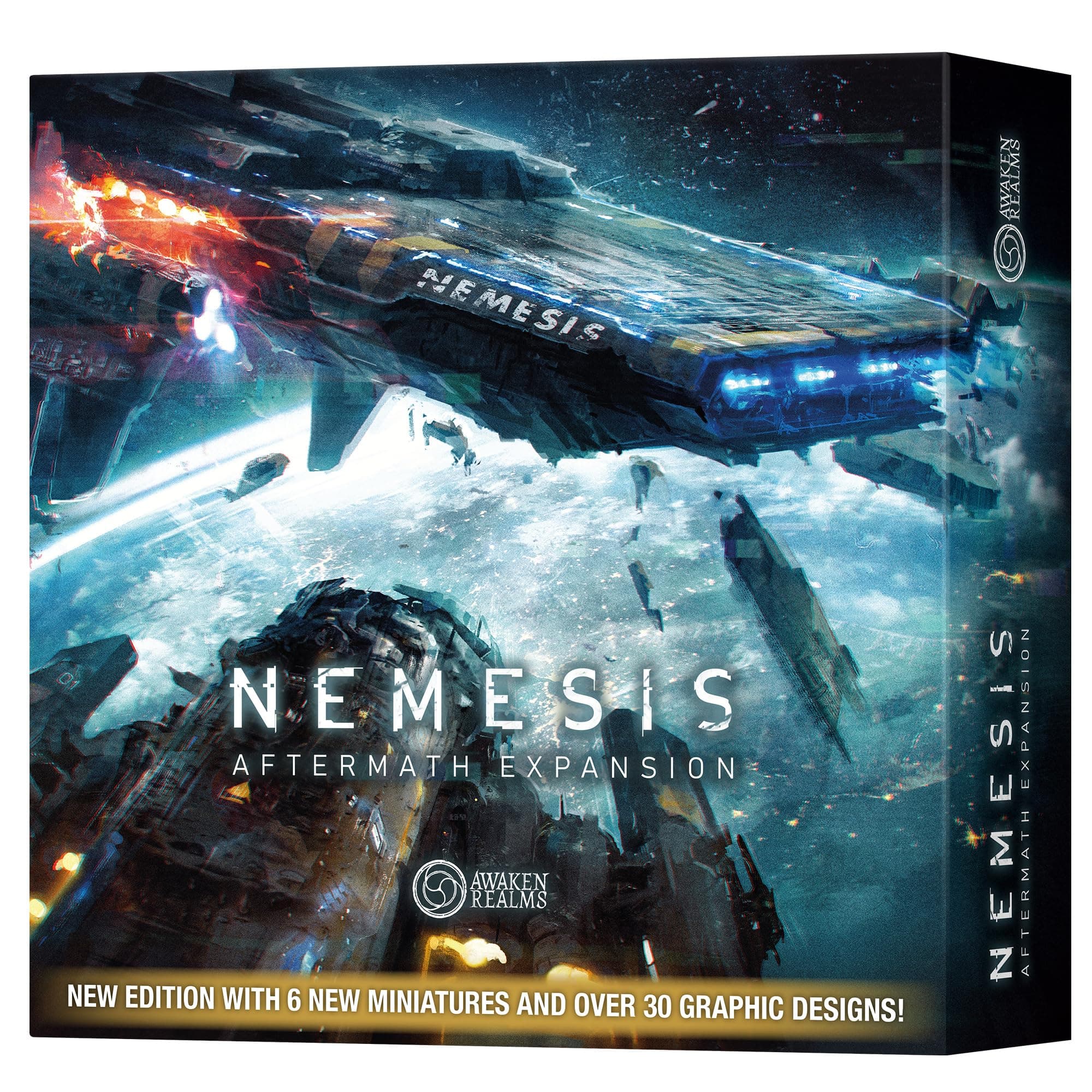 Nemesis Aftermath Board Game - Epilogue Mode Play, 5 New Characters, Added Traits & Shuttle Board, Cooperative Strategy Game for Adults, Ages 14+, 1-5 Players, 45-60 Min Playtime