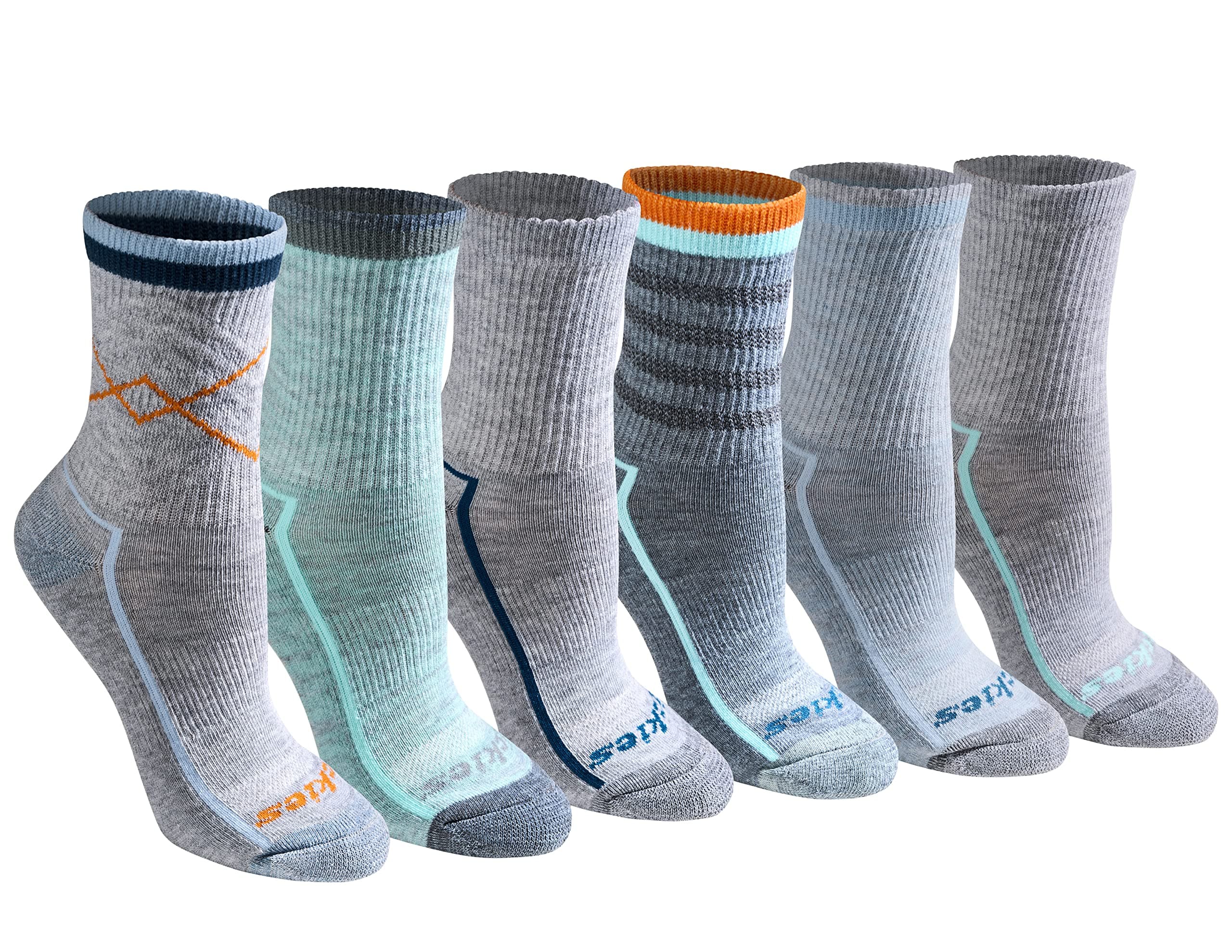 Women's Dri-Tech Advanced Moisture Wicking Mid-Crew Socks, Available in M-L (6, 12 Pairs)