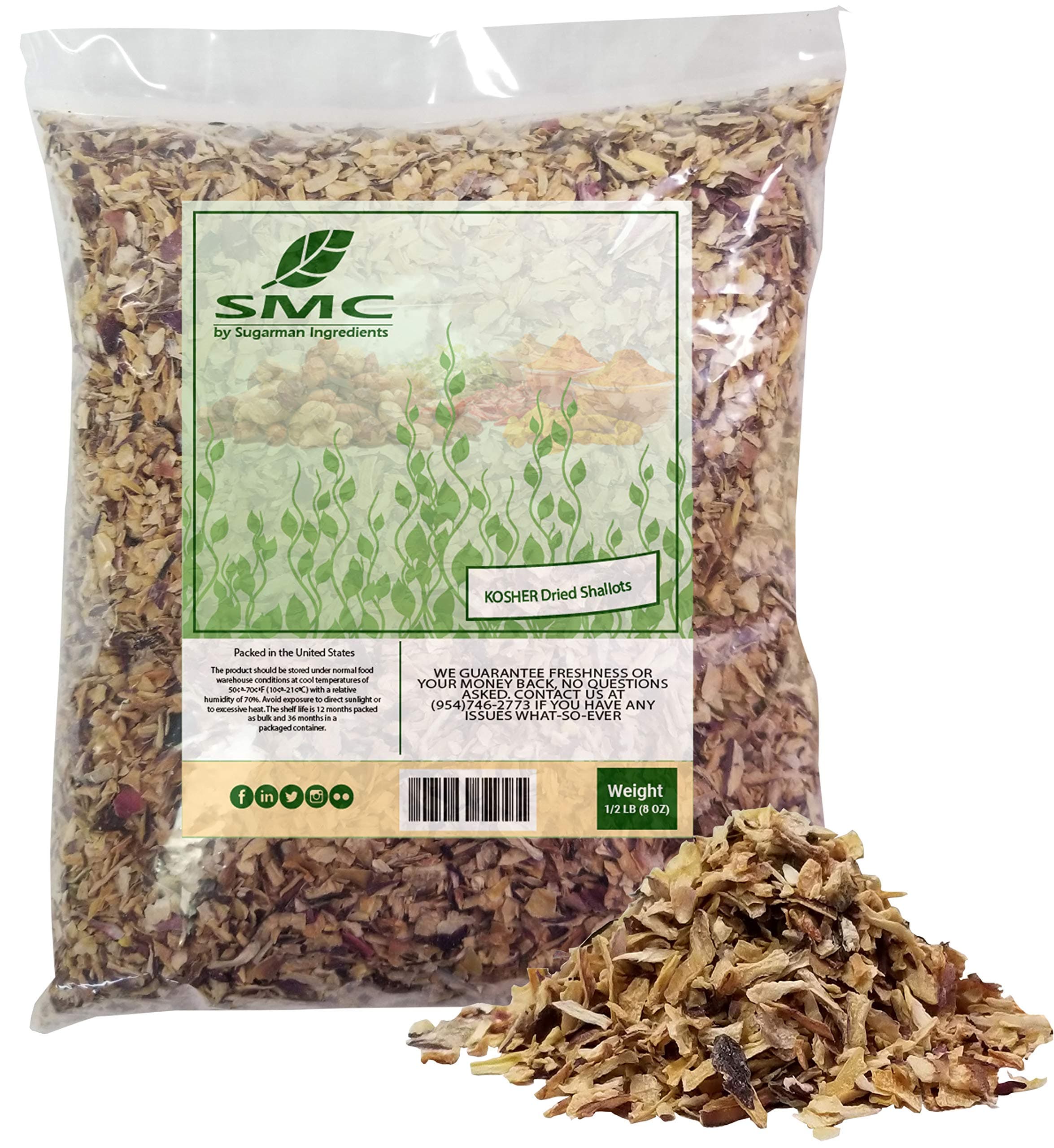 Dried Shallots 0.5 Pound Bulk-Heat Sealed in a Poly Bag-Dehydrated Dried Vegetables