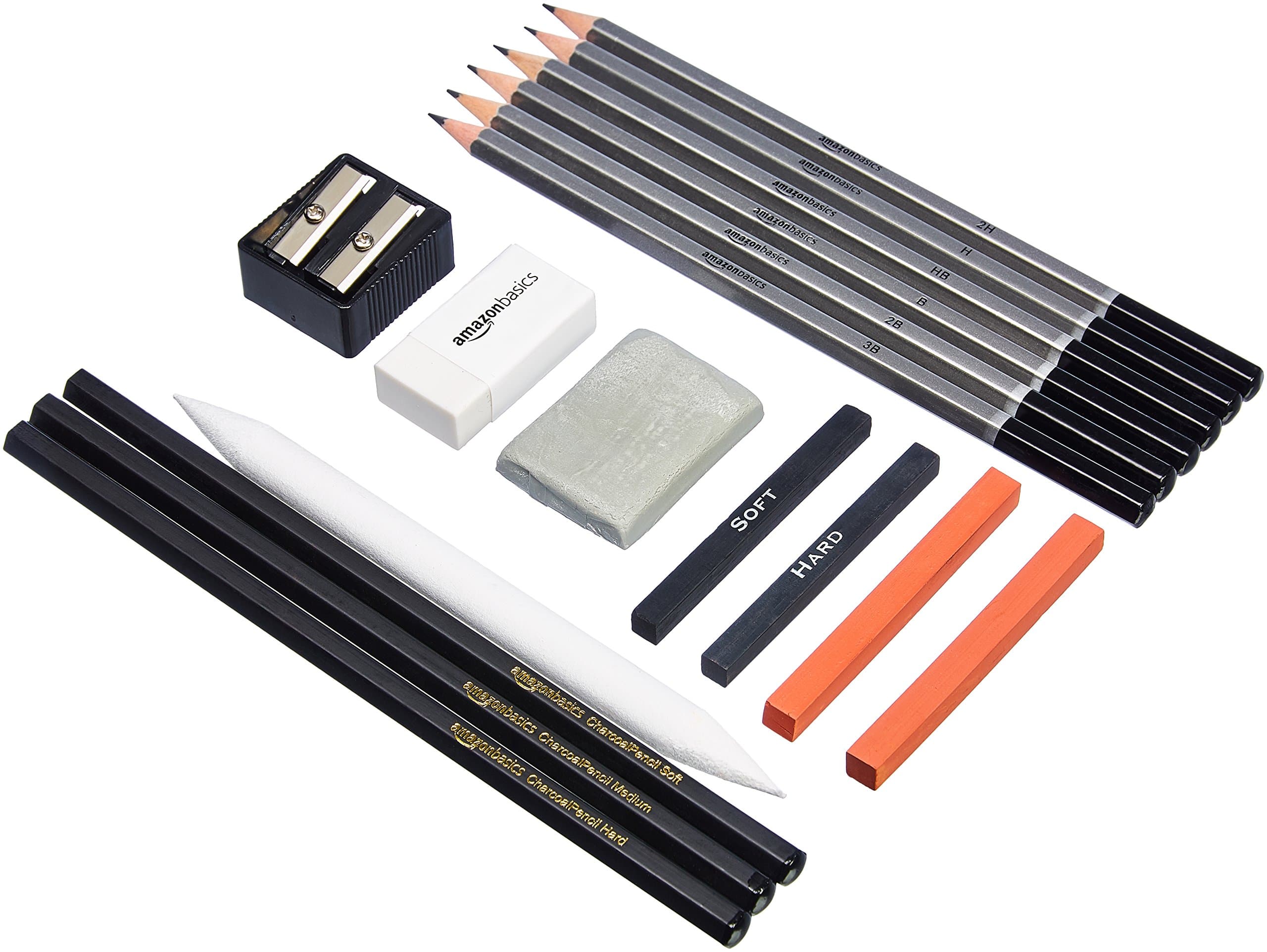 AmazonBasics Sketch and Drawing Pencil Set - 17 Pieces