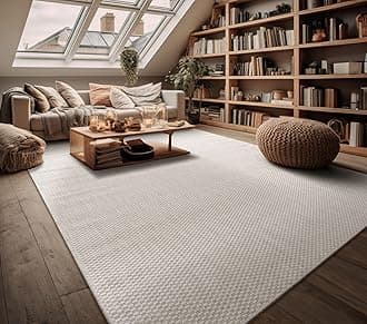 Paco Home Outdoor Rug Waterproof - Easy-Cleaning, UV- & Weather-Resistant Patio & Garden Area Rug for Porch, Kitchen & Hallway, Size:60x100 cm, Colour:Ivory