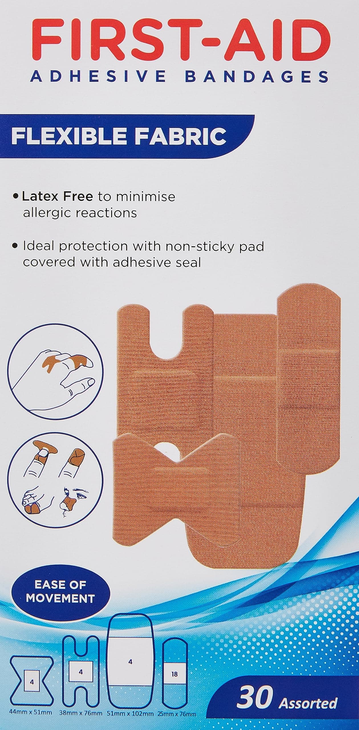 Flexible Fabric Bandages Assorted 30'S