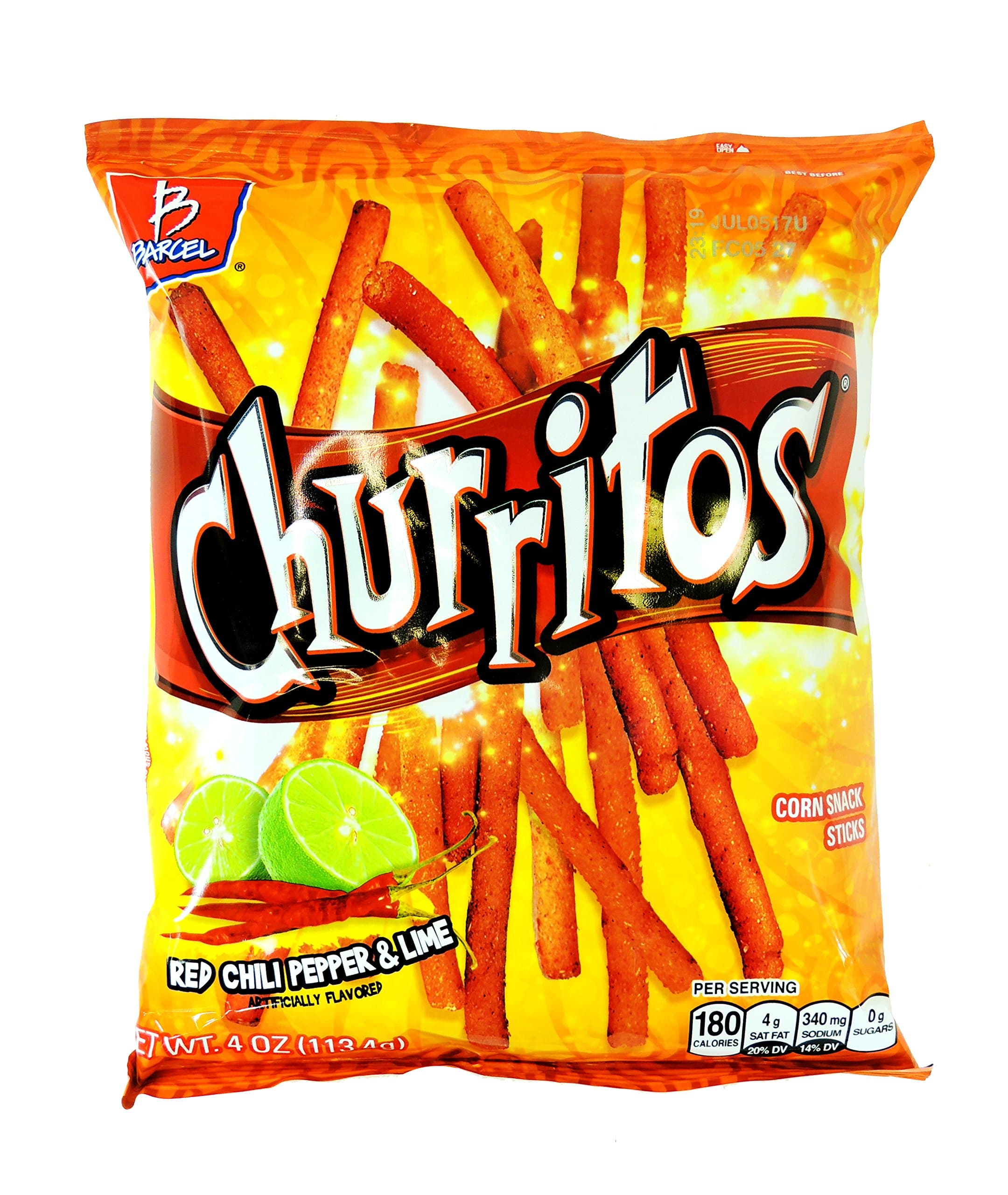 Barcel Churritos Red Chili Lemon, 20 Count (CHIPS)