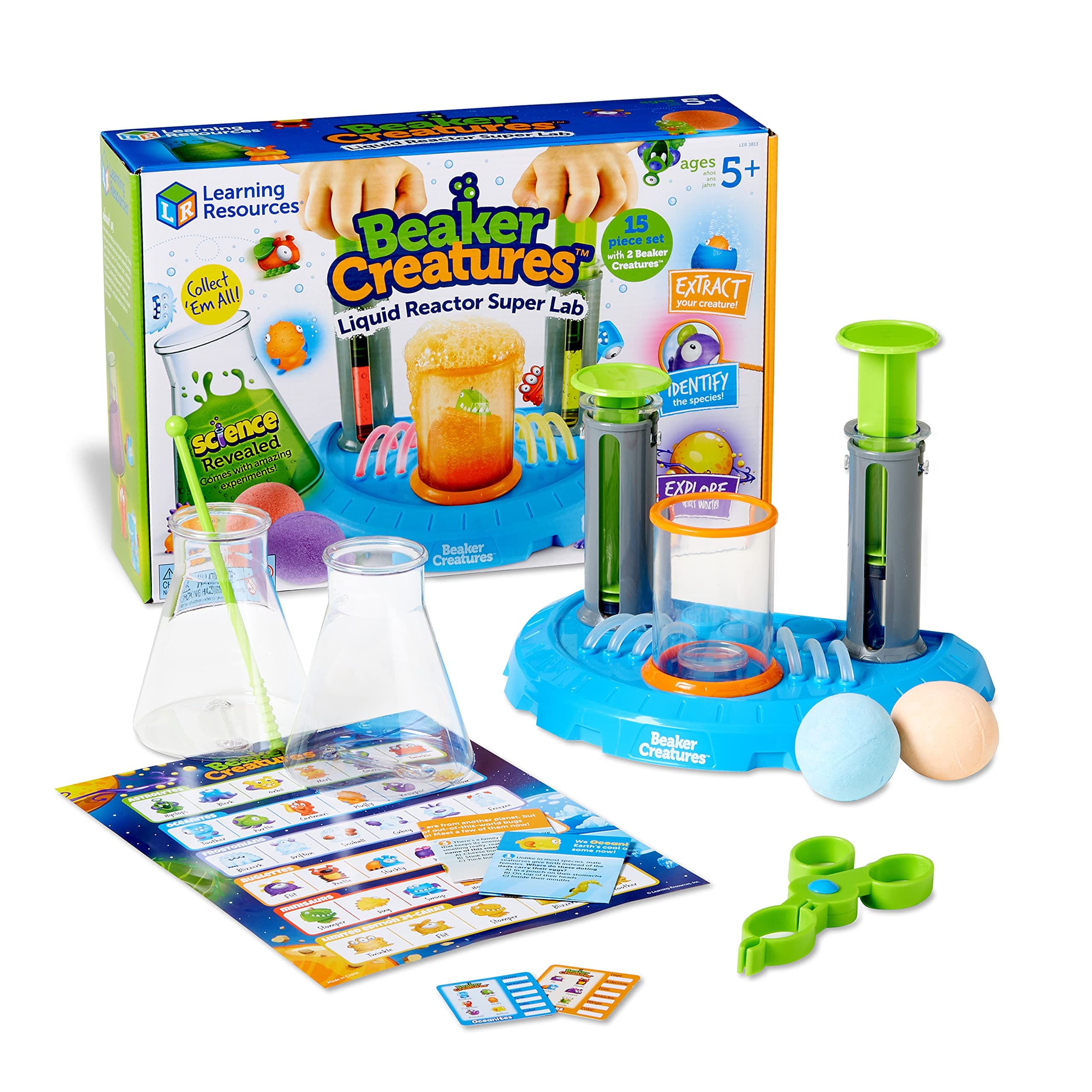 Beaker Creatures Liquid Reactor Super Lab - STEM Toys, Science Classroom Must Haves Activities , Physics and Chemistry Set, Homeschool Supplies, Birthday Gift for Boys and Girls