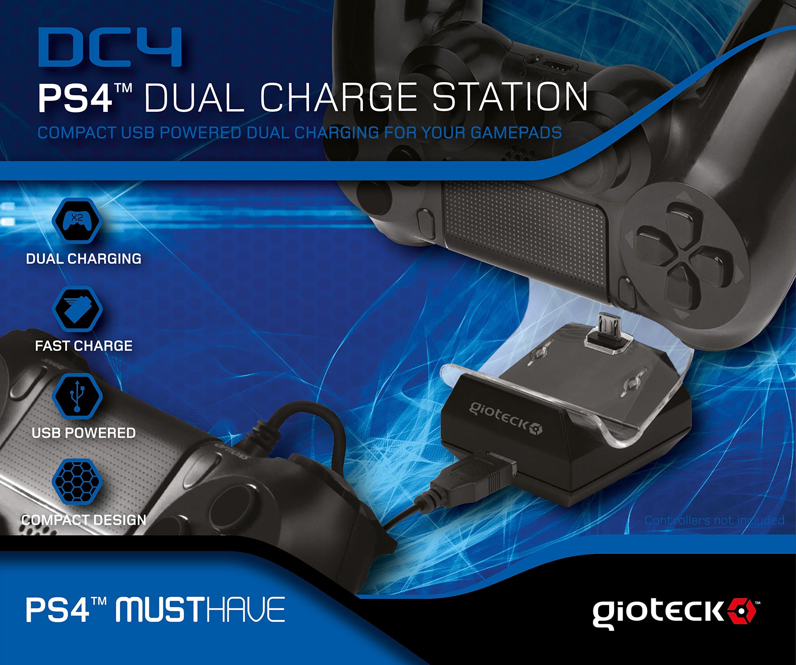 Gioteck DC4 Dual Charge Station (PS4)