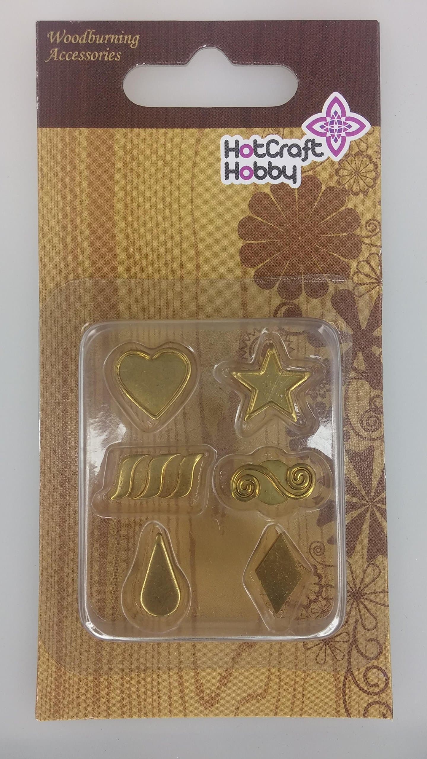 Hot Craft Hobby Wood & Leather Drawing Tip Set E - 6 Pieces