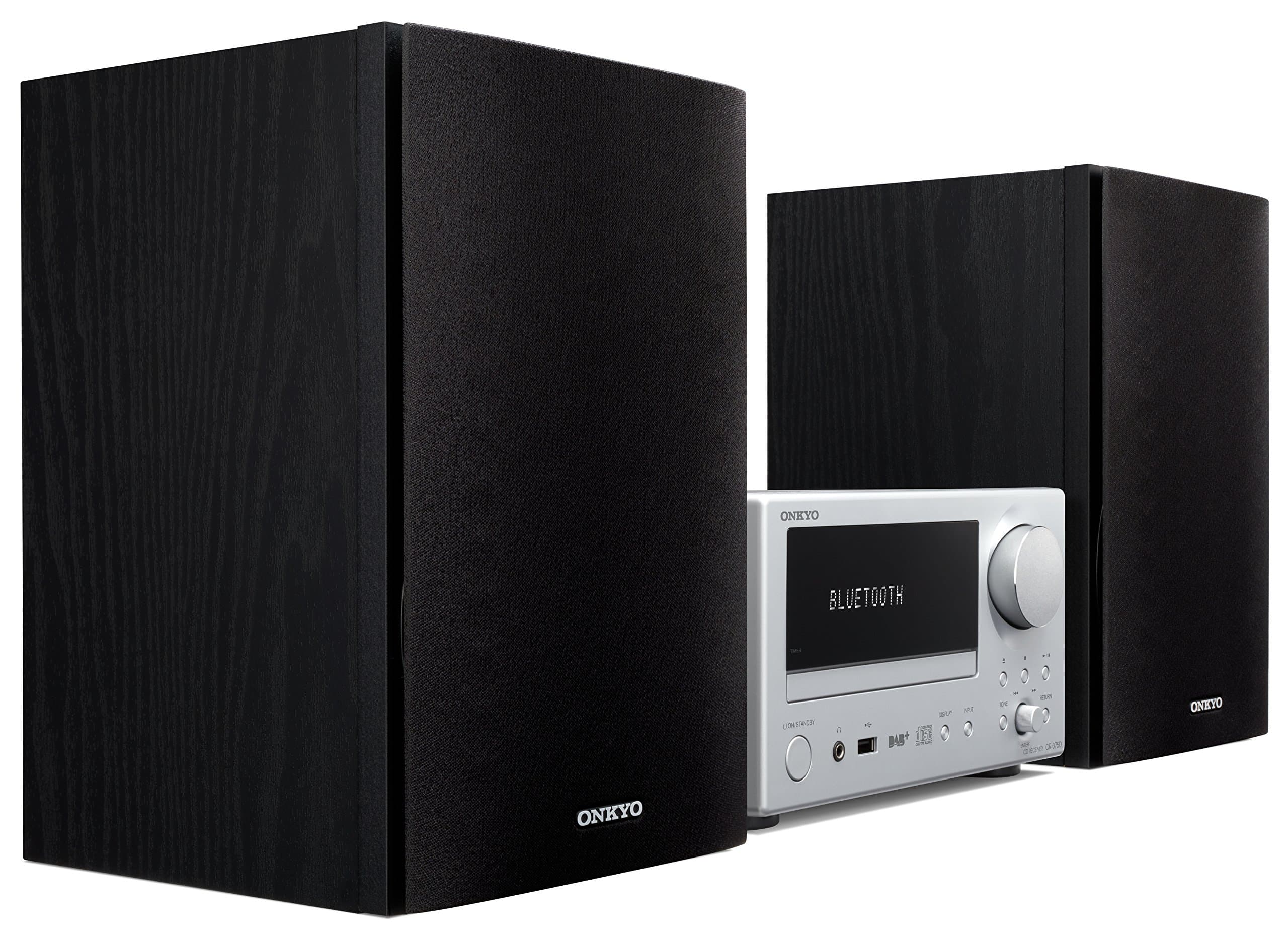 Onkyo CS-375D-SB Micro System with Bluetooth and DAB+ - Silver