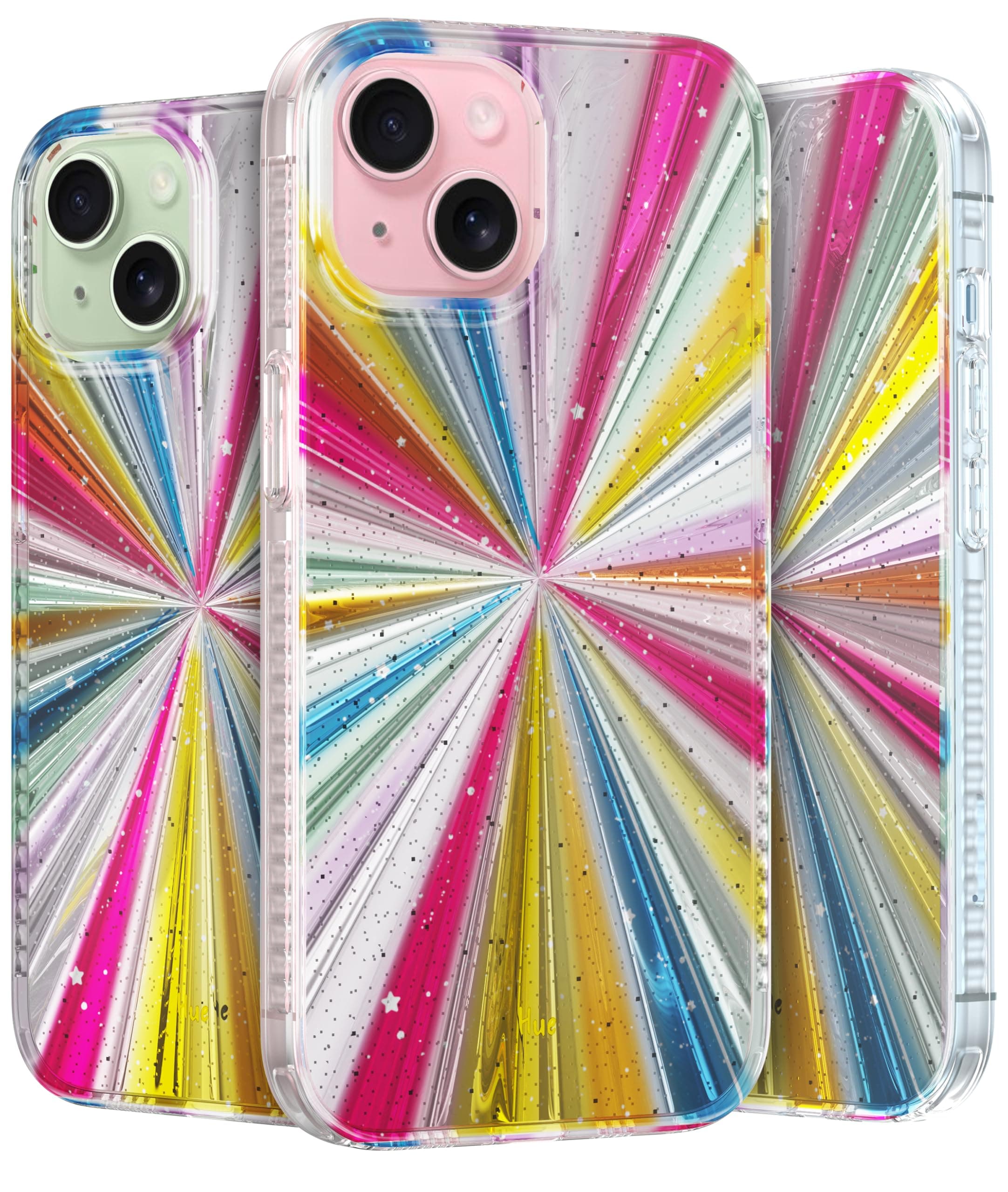 LONLI Hue Case for iPhone 15 Plus - [360° Shock-Absorbent Bumper] - [Cute and Unique Phone Cover for Girls and Women] - Cosmic Portal