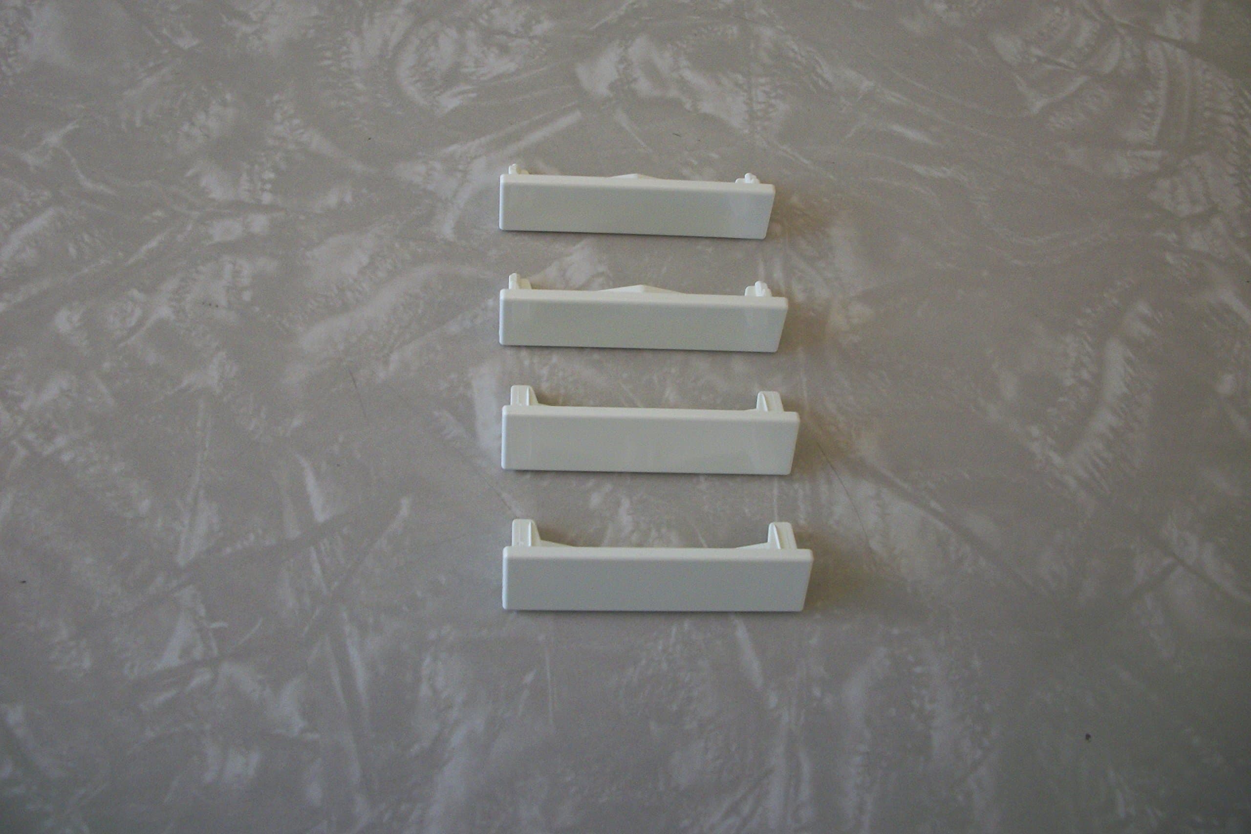 Hunter Douglas Old Style Duette & Applause Bottom Rail End Caps (Off White) 2 Pairs