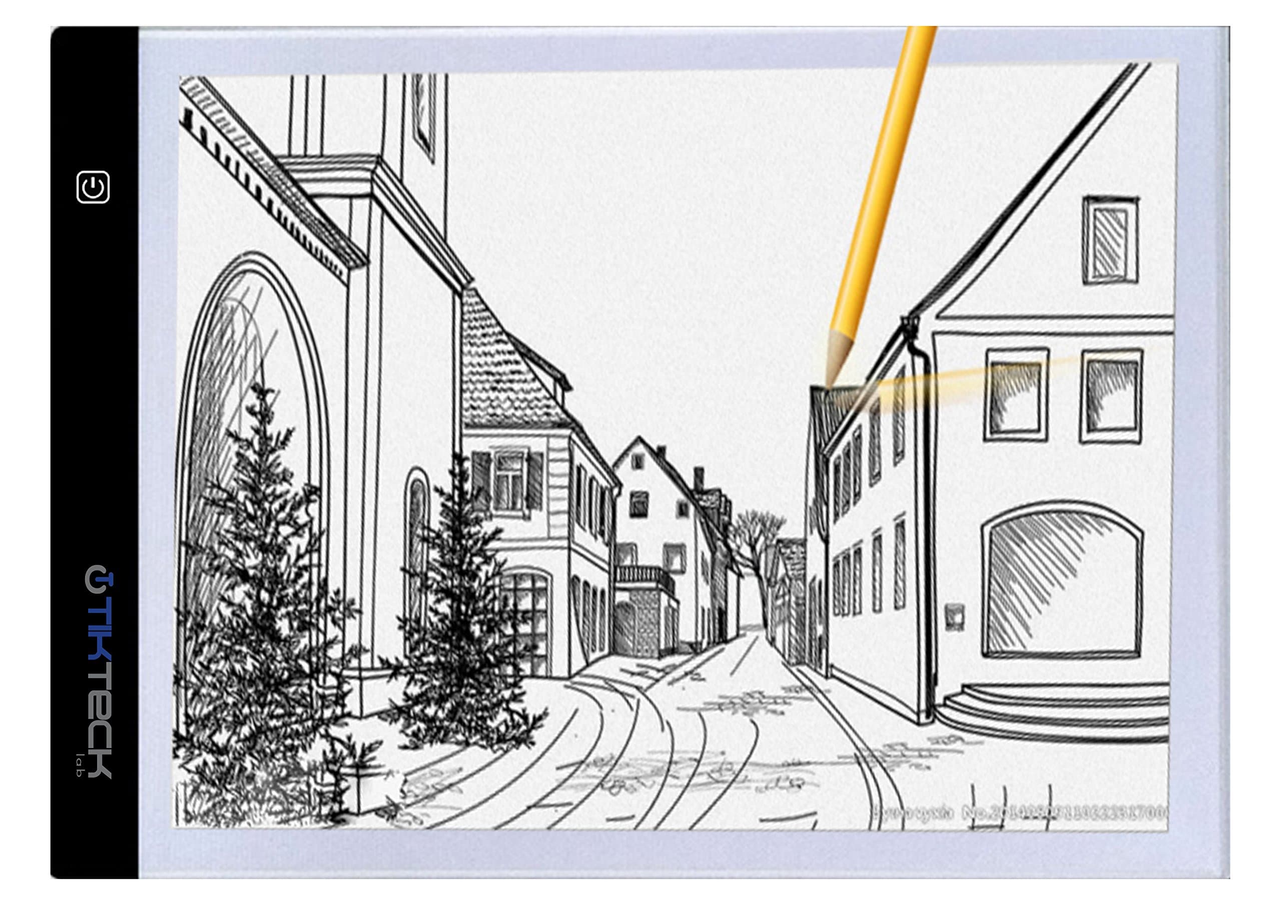 A4 Ultra-Thin Portable LED Light Box Tracer w 3 Level Brightness USB Power Cable Dimmable Brightness Artcraft Tracing Light Pad for Drawing, Sketching, Animation, 5D Diamond Painting (A4)