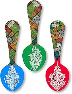 ISEE 360 Mandala Art Print Wooden Wall Hangings for Home Office Living Room Kitchen Gift Modern Wall Decor Stylish (Set of 3)