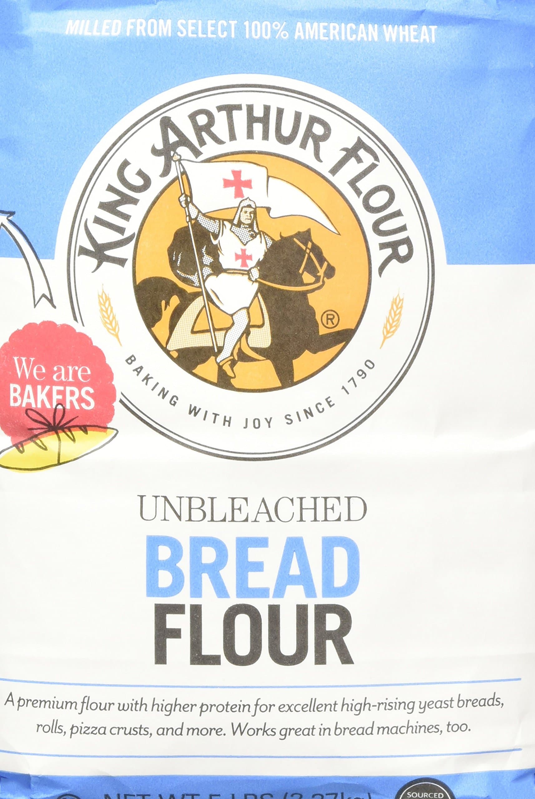 King Arthur Flour - Unbleached Bread Flour, 5 Pound (Pack of 2)