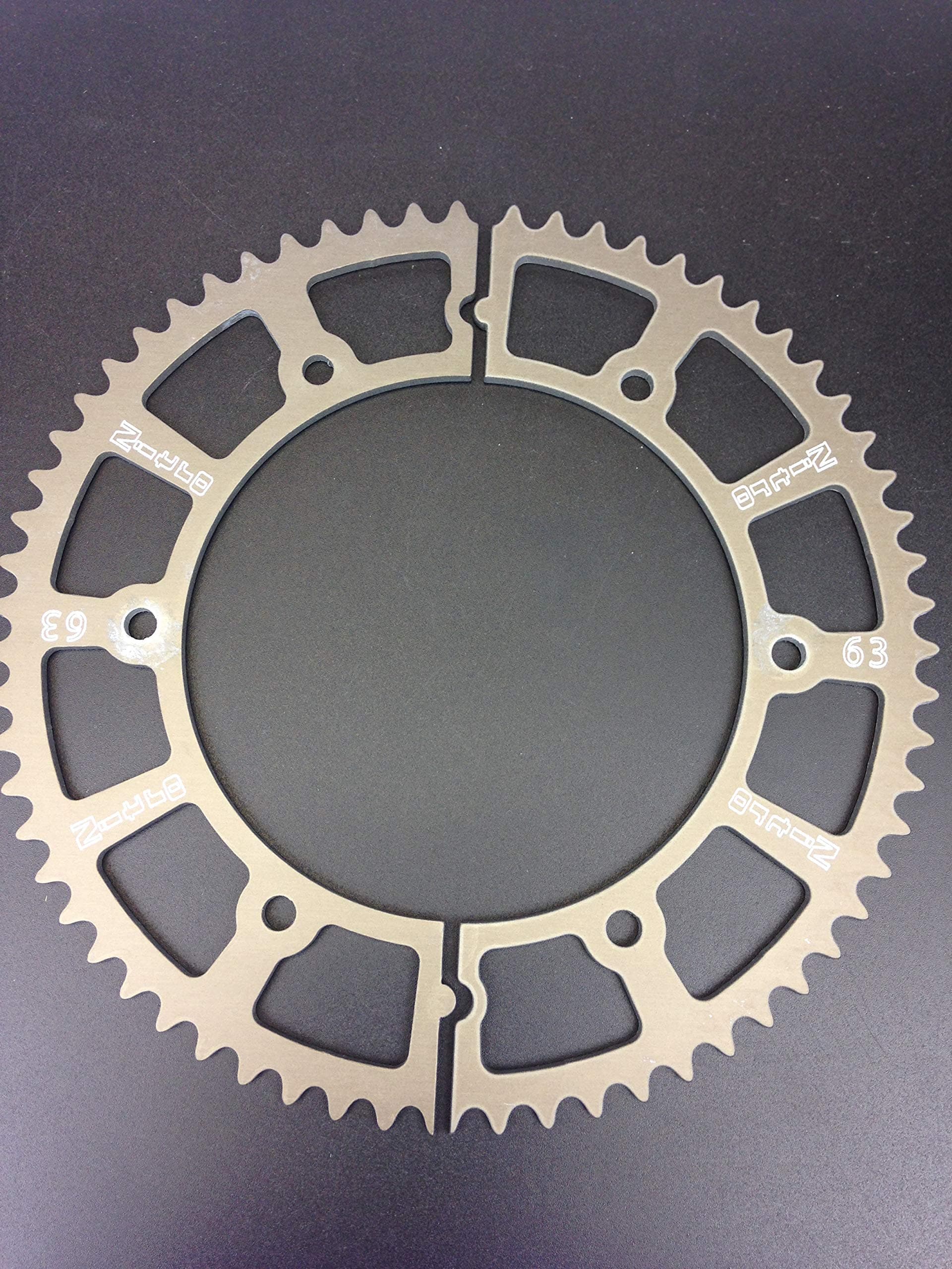 Nitro Manufacturing 63 Tooth Hard-Anodize Go Kart Racing Split Gear Sprockets