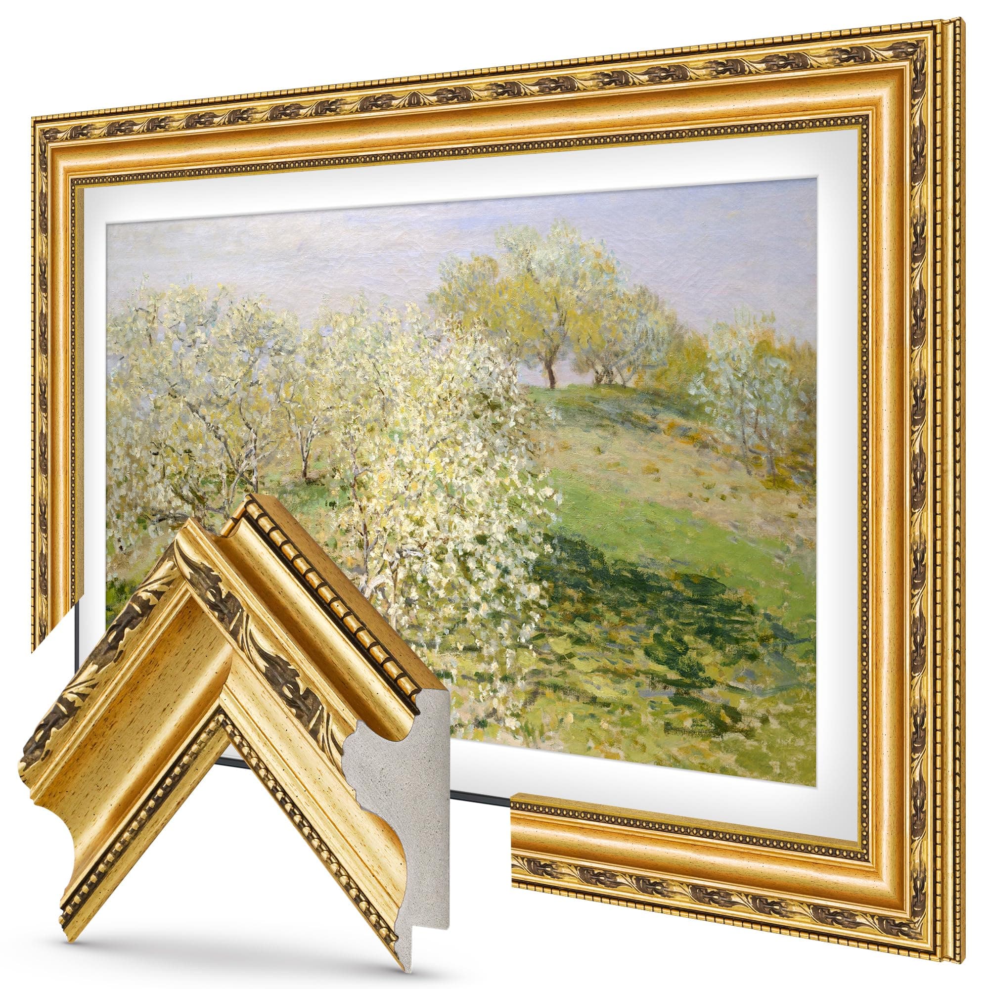 Frame My TV Deco TV Frames - Ornate Gold Smart Frame Compatible ONLY with Samsung The Frame TV (32", Fits 2021-2024 Frame TV)