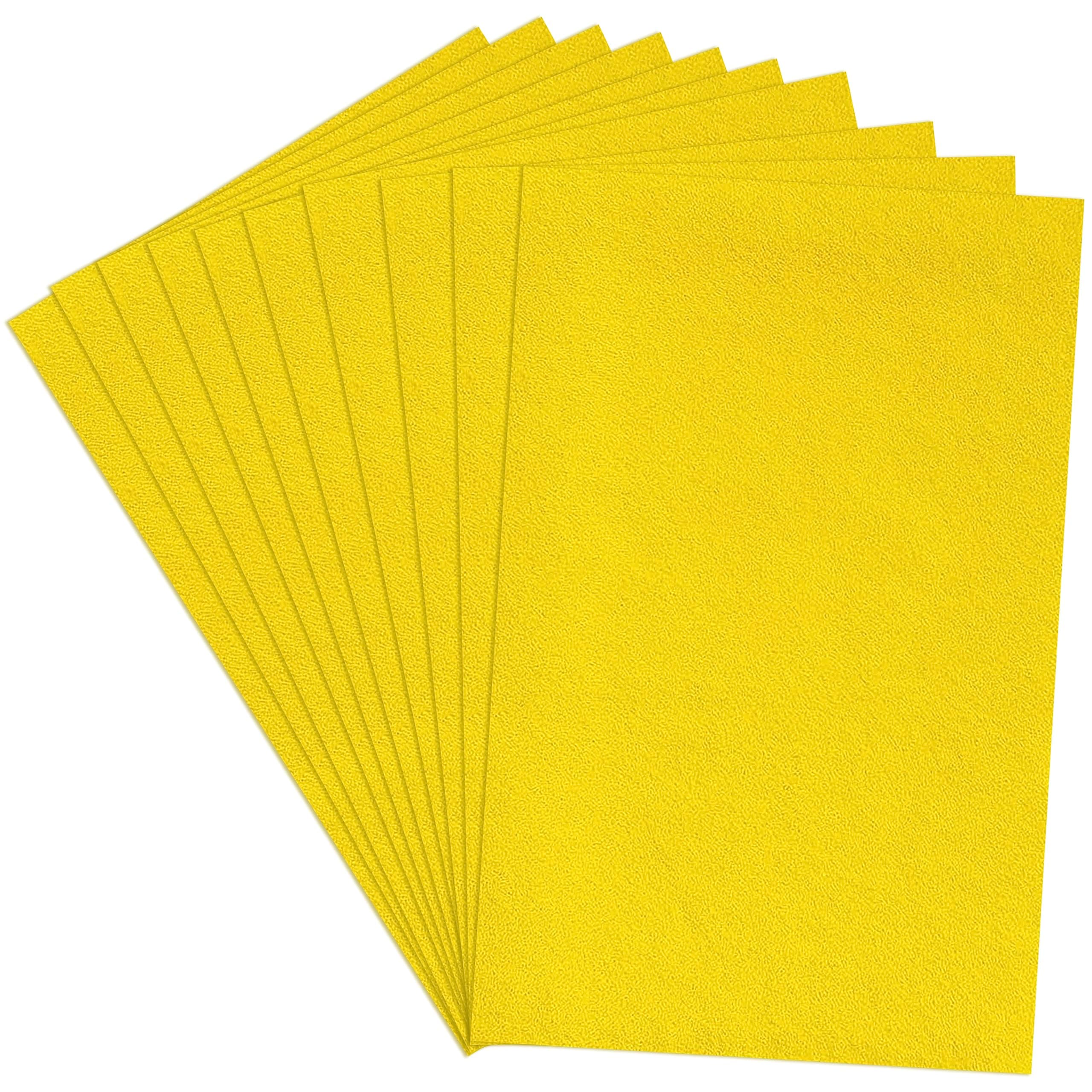 - A3 Yellow Felt Sheets – 1mm Thick, Stiff Fabric, Pack of 10, for DIY Crafts, Sewing, Scrapbooking, School Projects.